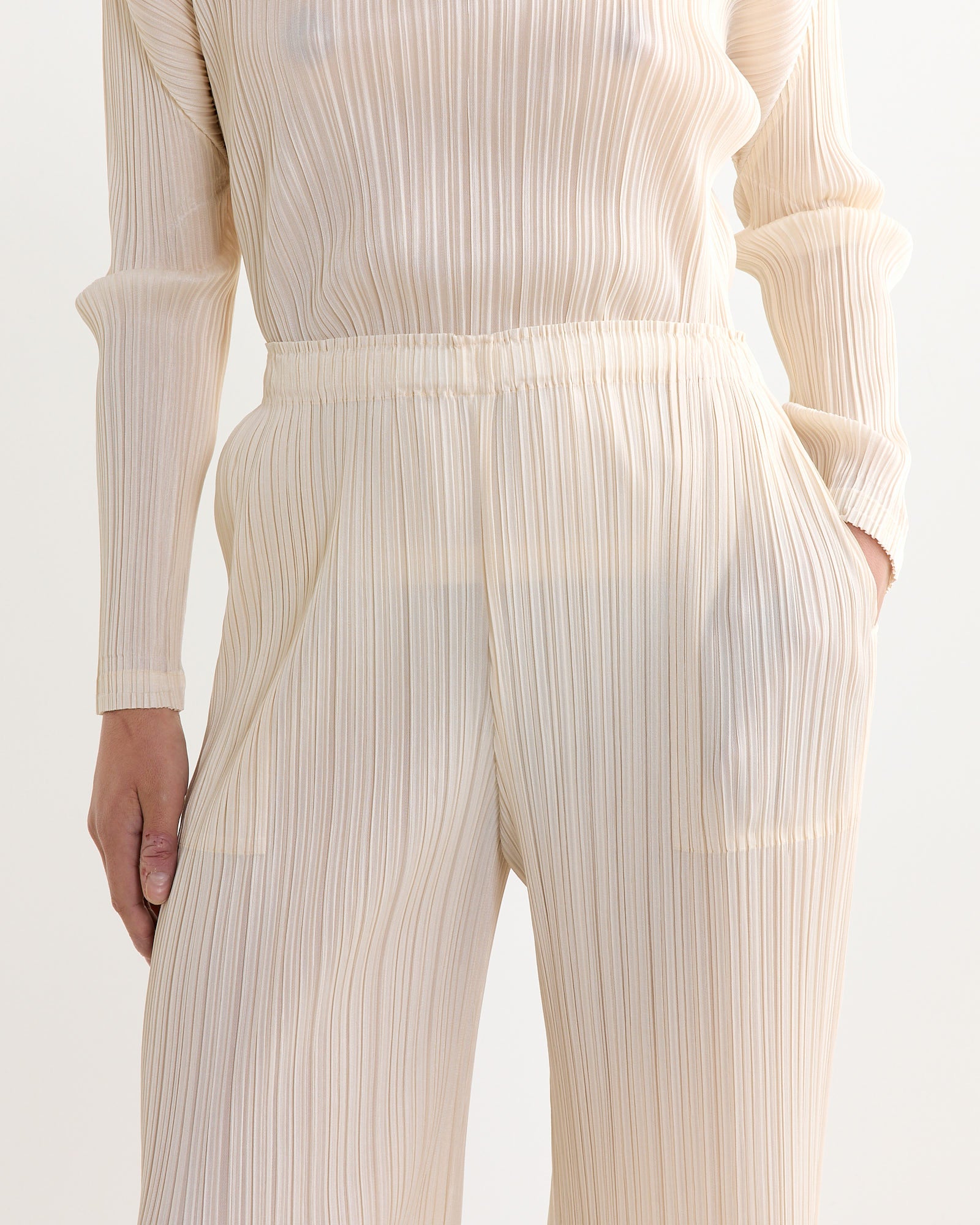 Issey Miyake Pleats Please MC Dec Pant Off White - Off White / 3 (264375)