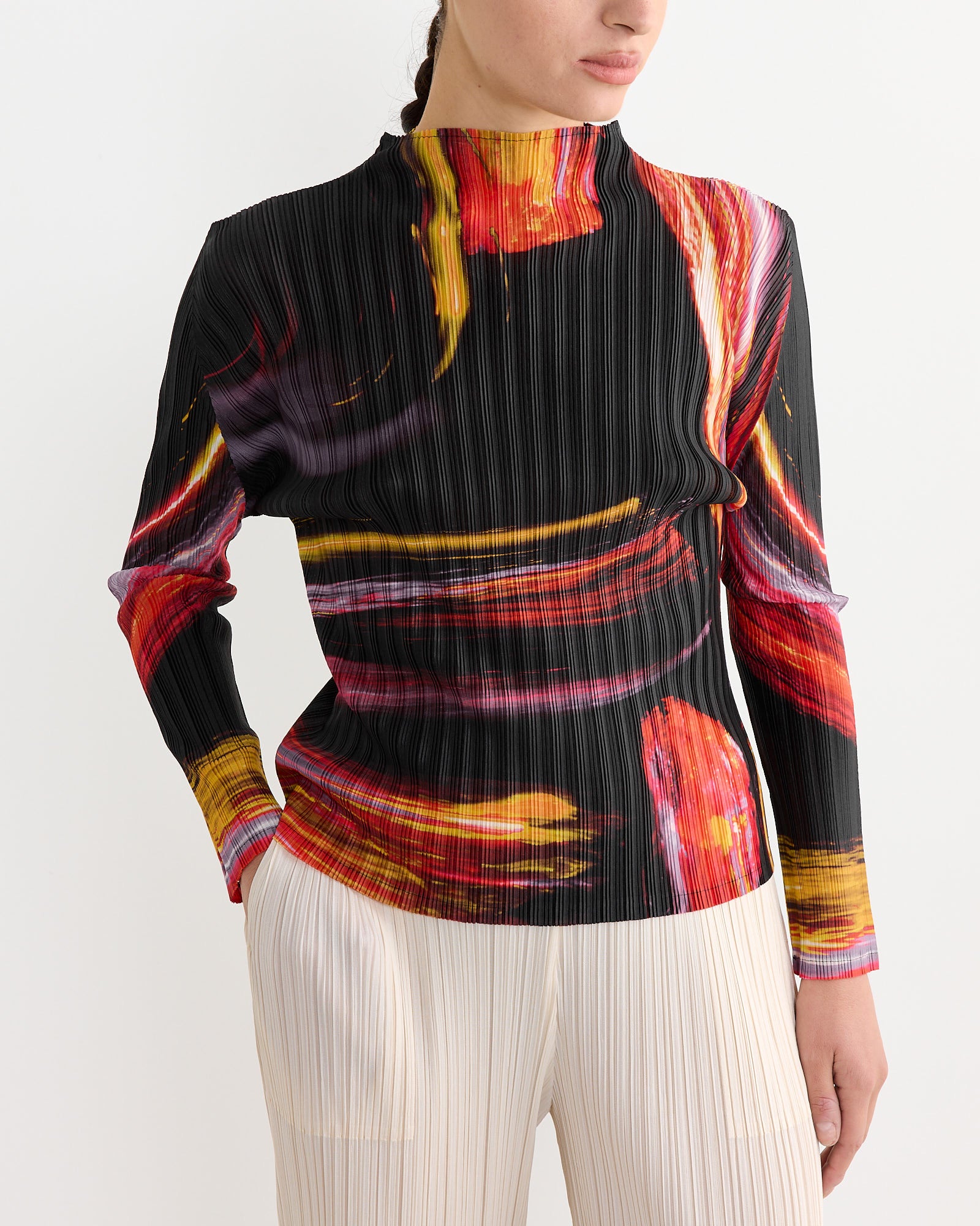 Issey Miyake Pleats Please Spectrum Rib Top Magenta - Magenta / 3 (264393)