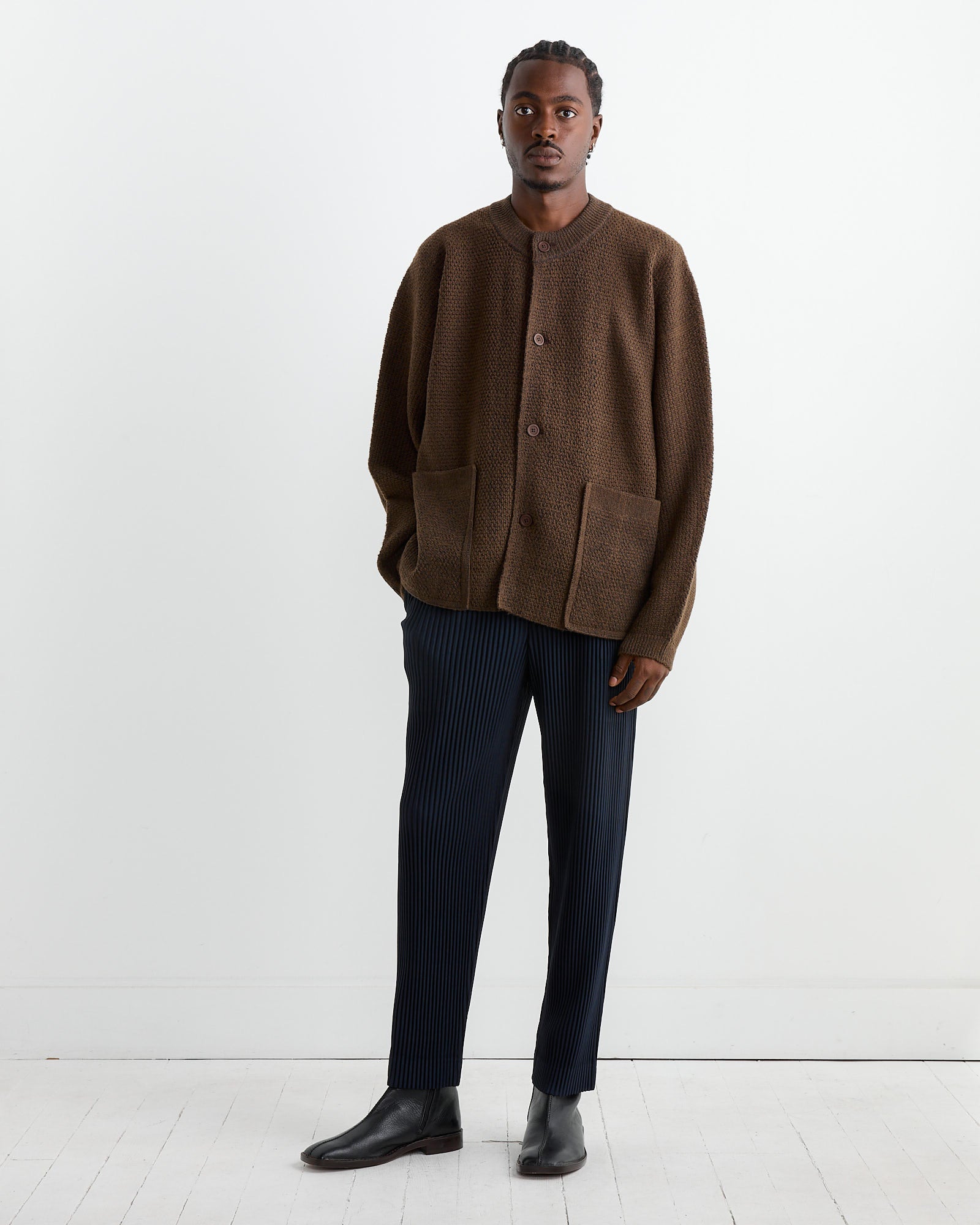 Issey Miyake Homme Plisse Rustin Knit - Brown - OS - Default Title (264438)