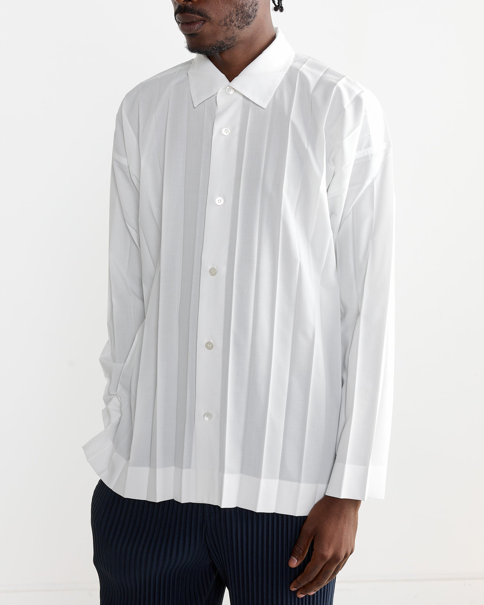 Issey Miyake Homme Plisse Edge Shirt White - White / 3 (264440)