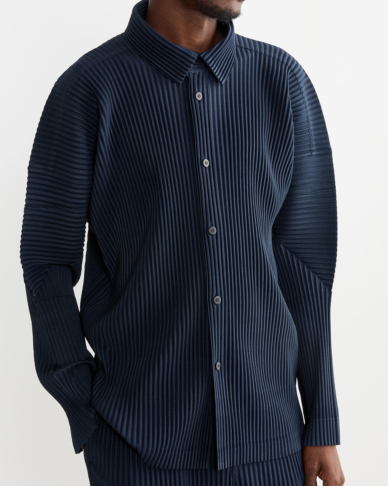 Issey Miyake Homme Plisse MC Nov Shirt Midnight Blue - Midnight Blue / 4 (264448)