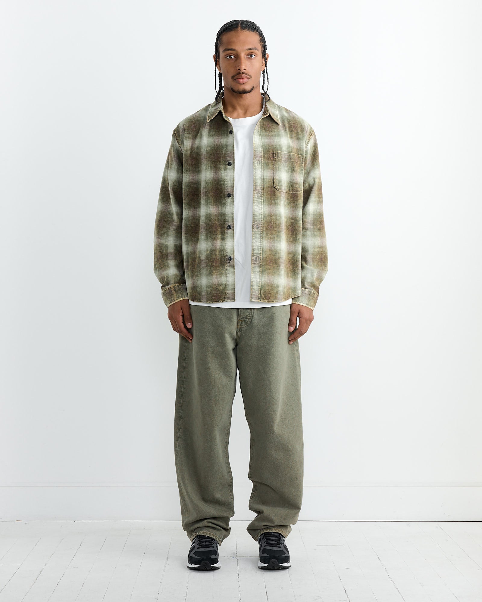 Stussy Rocco Plaid Shirt Green - Green / L (264455)