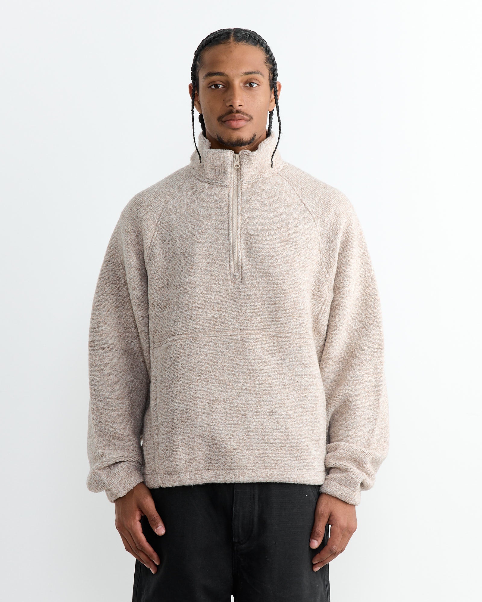 Stussy Wool Blend Sherpa Mock Tan - Tan / L (264504)