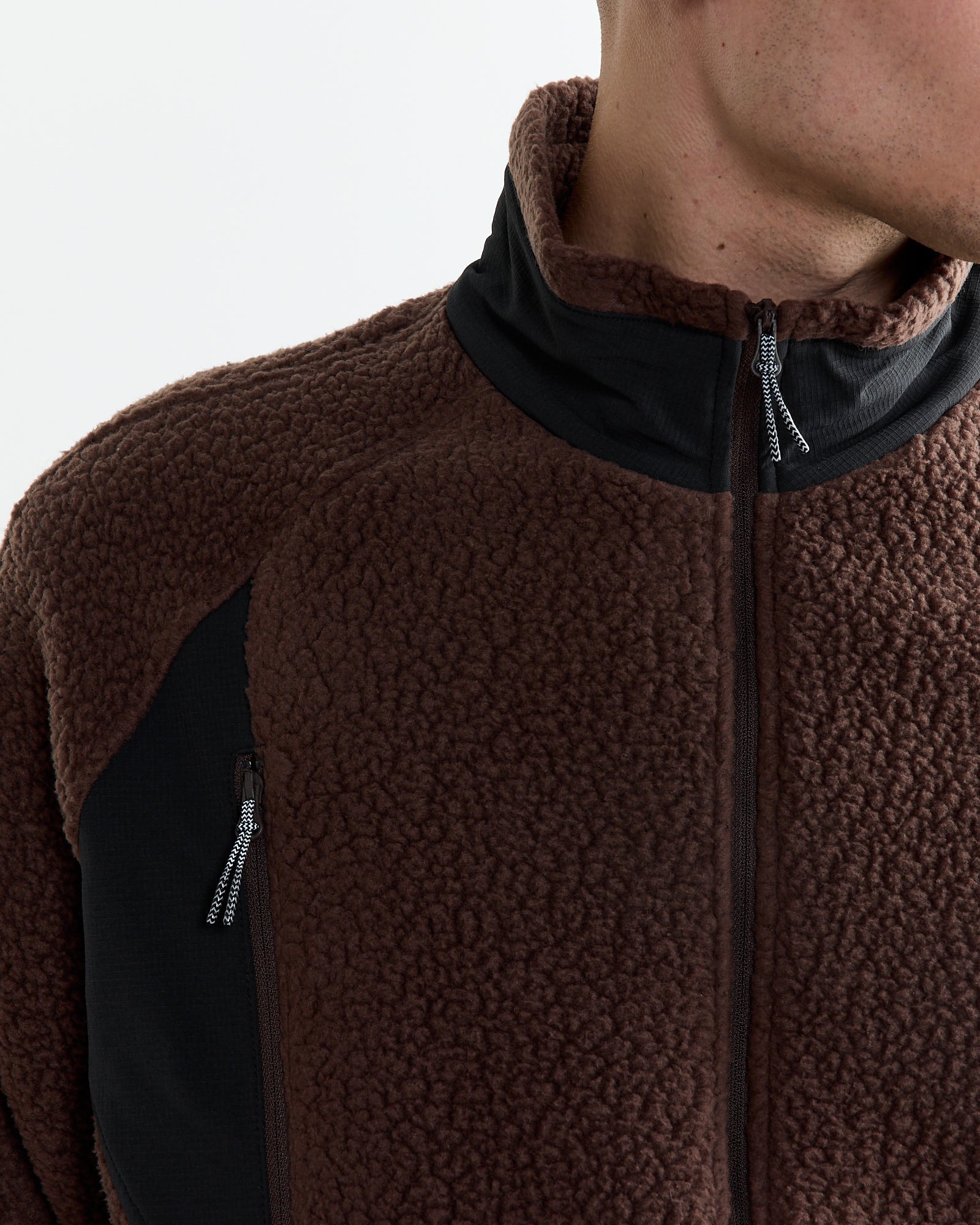 ROA Polartec Fleece Jacket Dark Brown/Black - Dark Brown/Black / L (264638)