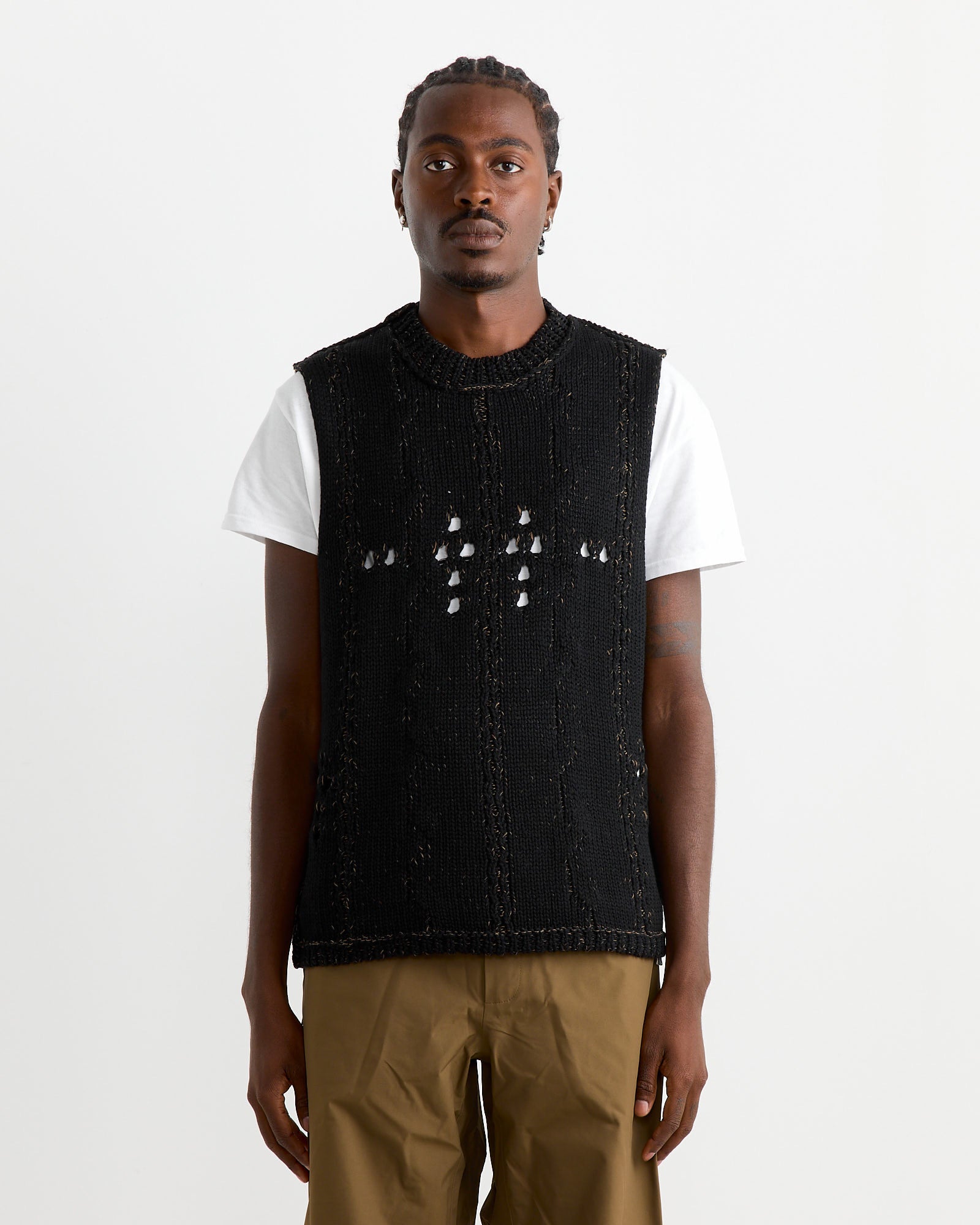 ROA Cable Round Vest Black - Black / L (264657)