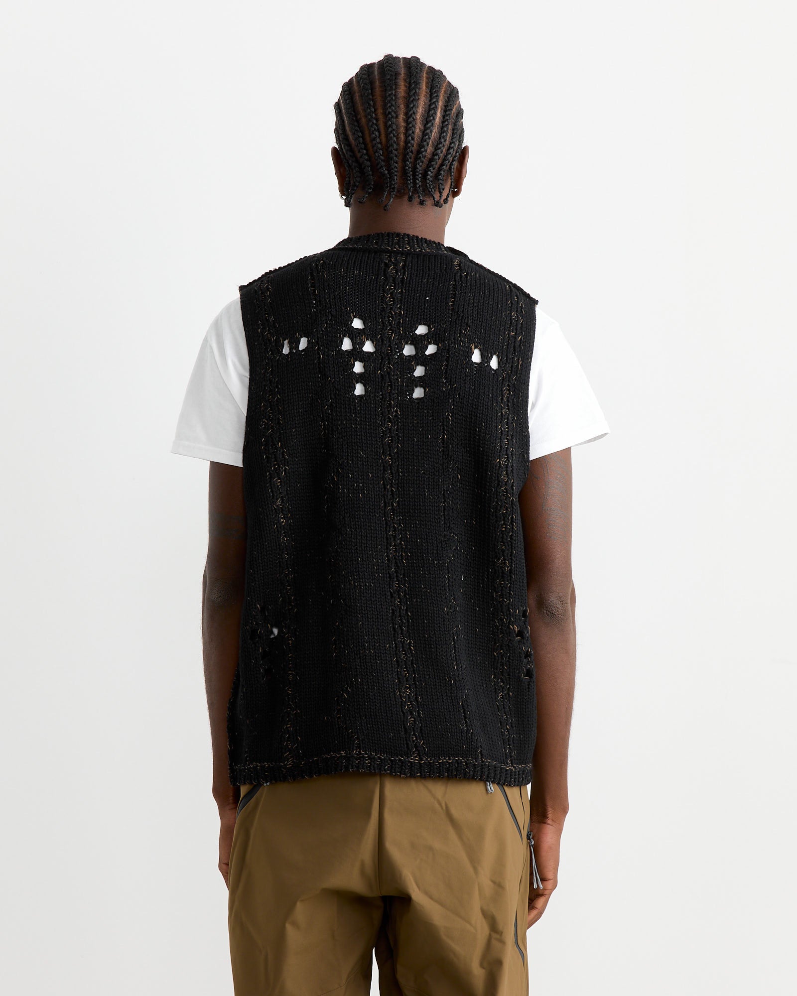 ROA Cable Round Vest Black - Black / L (264657)