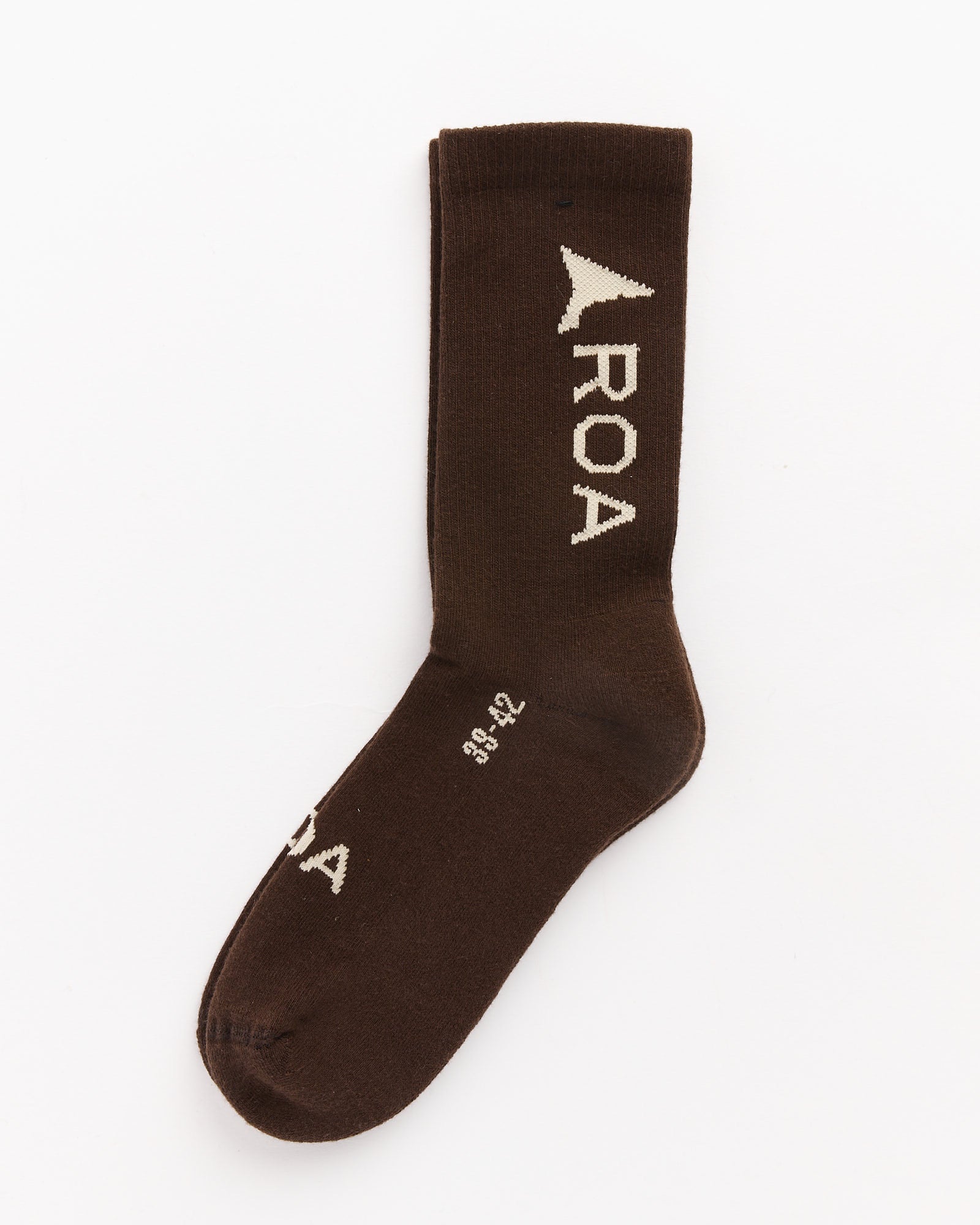 Logo Socks in Dark Brown