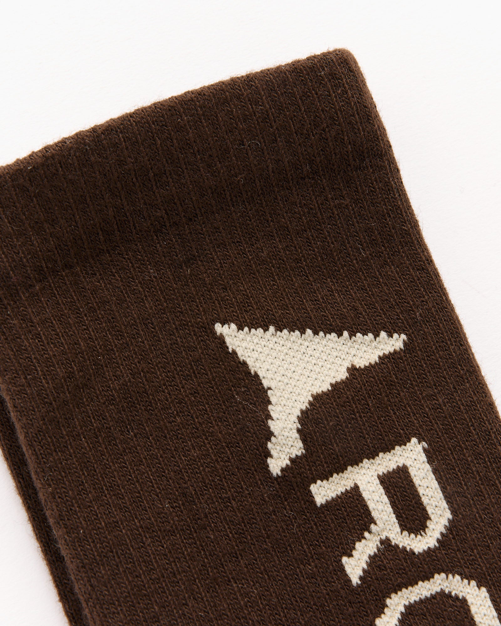 Logo Socks in Dark Brown