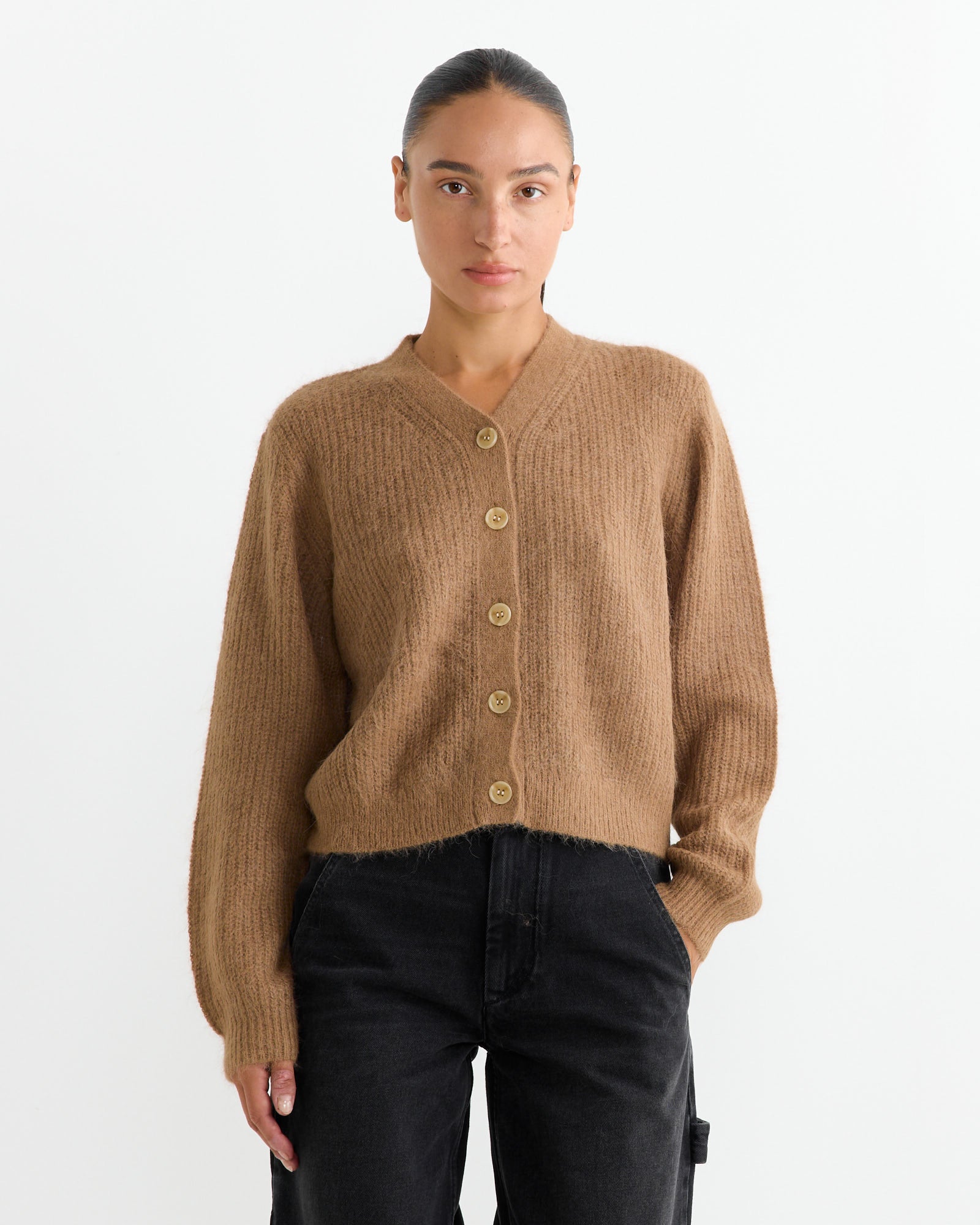 Hansel From Basel Nia Shrunken Cardigan Camel - Camel / 1 (264687)