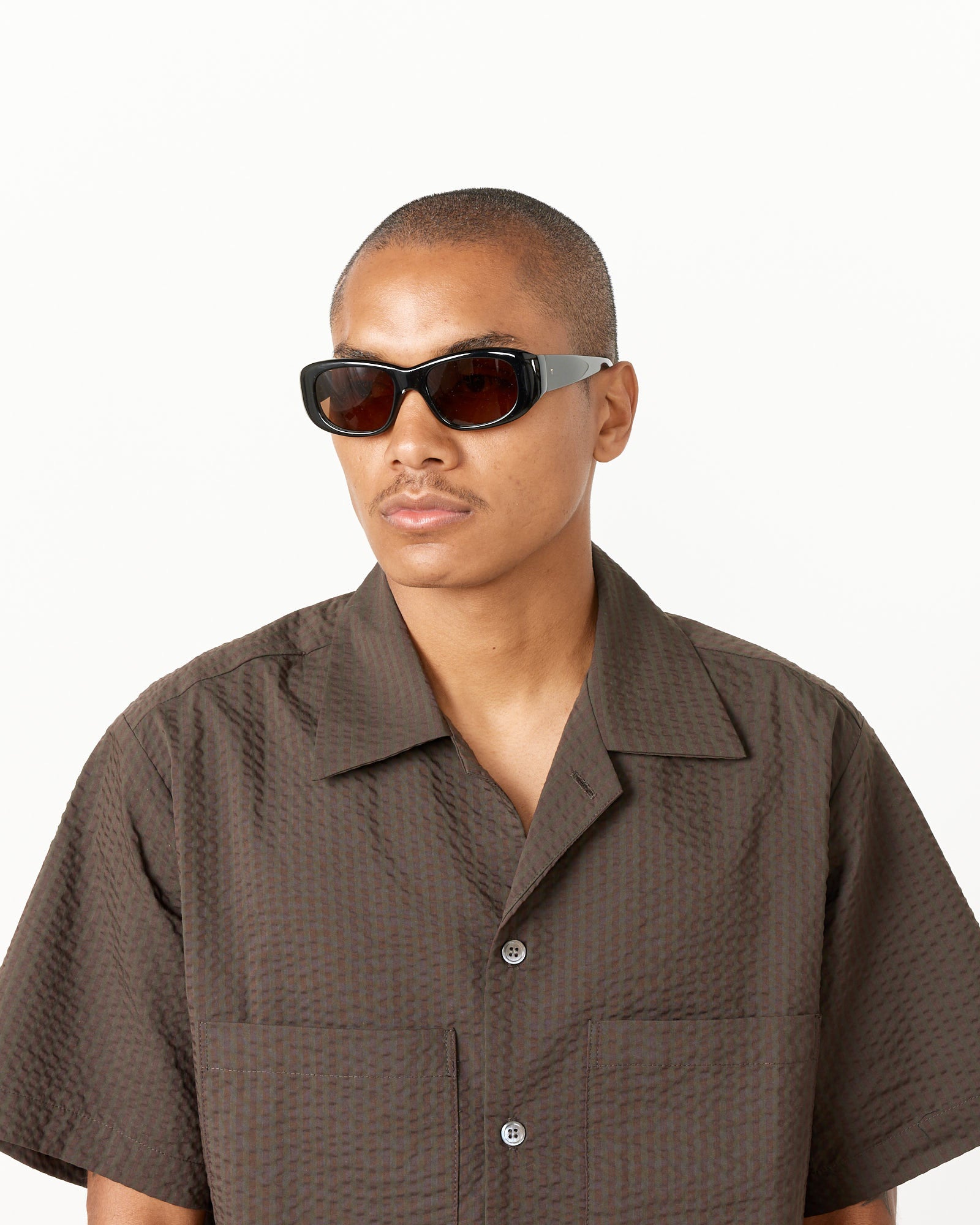 The AL Sunglasses in Black/Brown