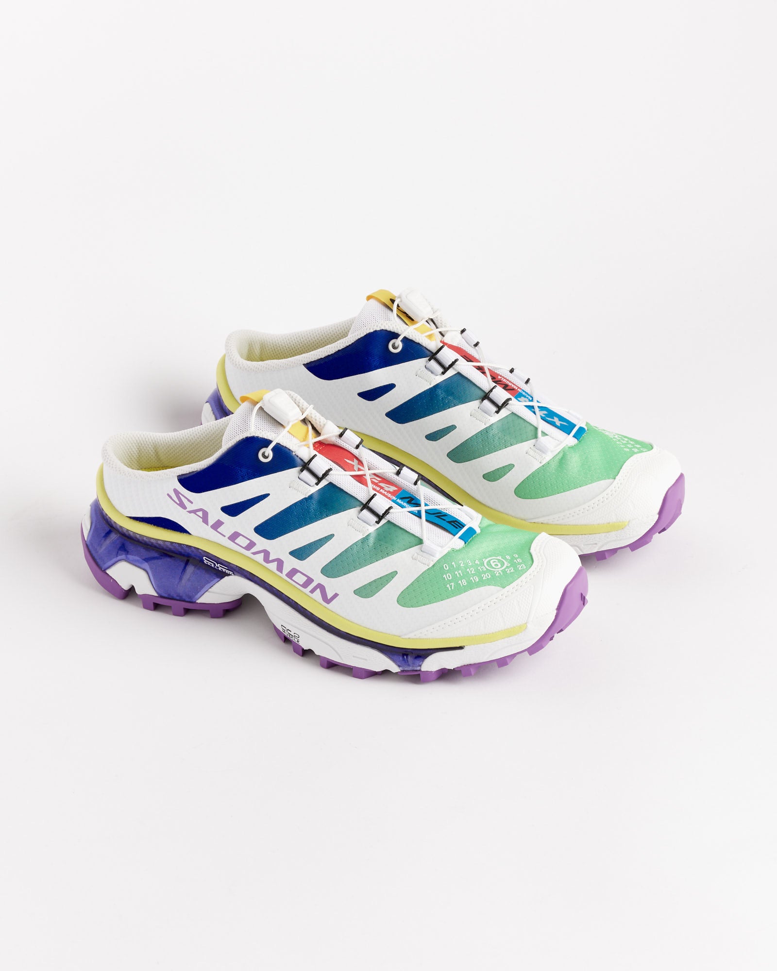 MM6 x Salomon S59WS0222 XT-4 Mule in Spectrum Blue/White/Spring Bouquet