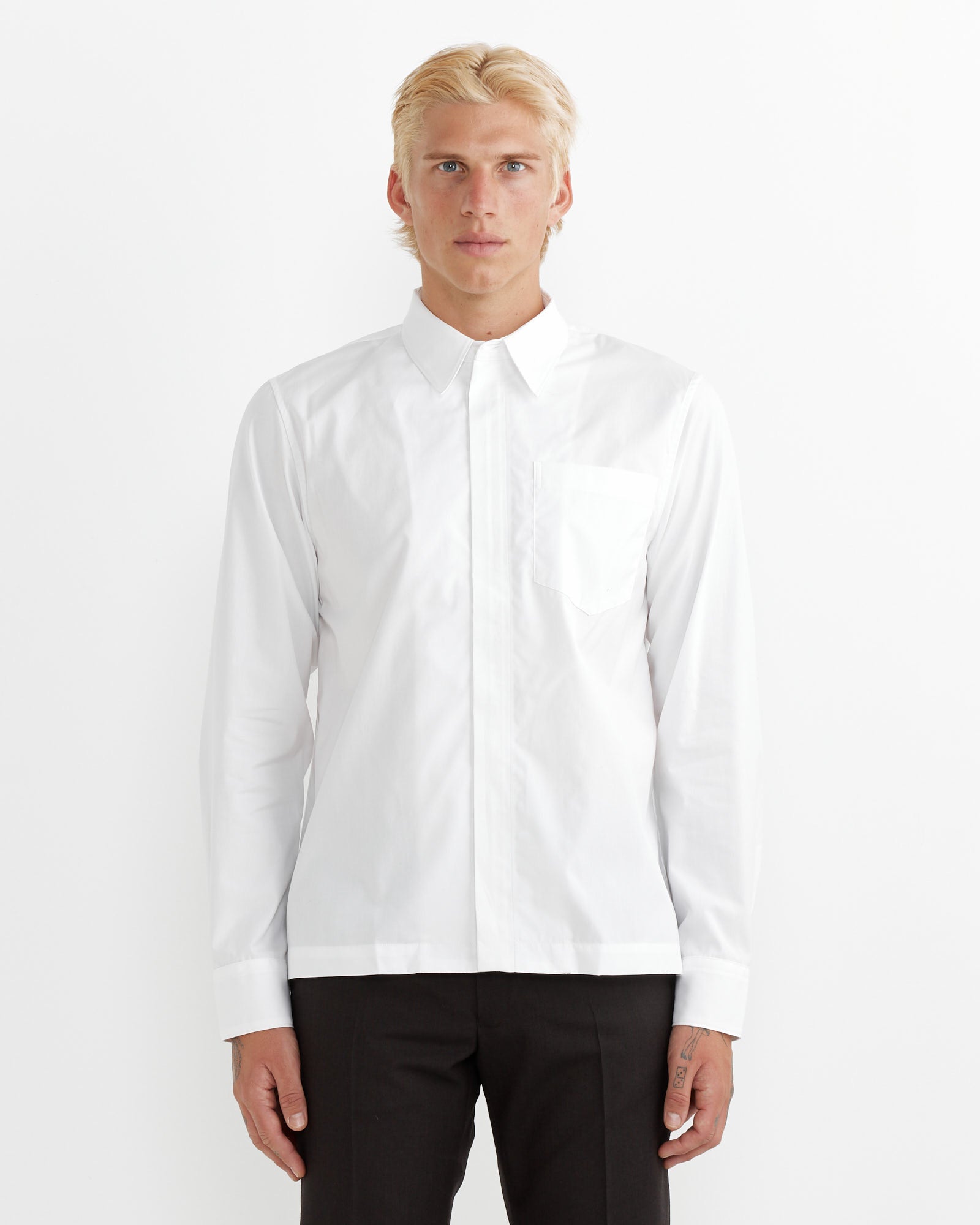 Zip Shirt in White