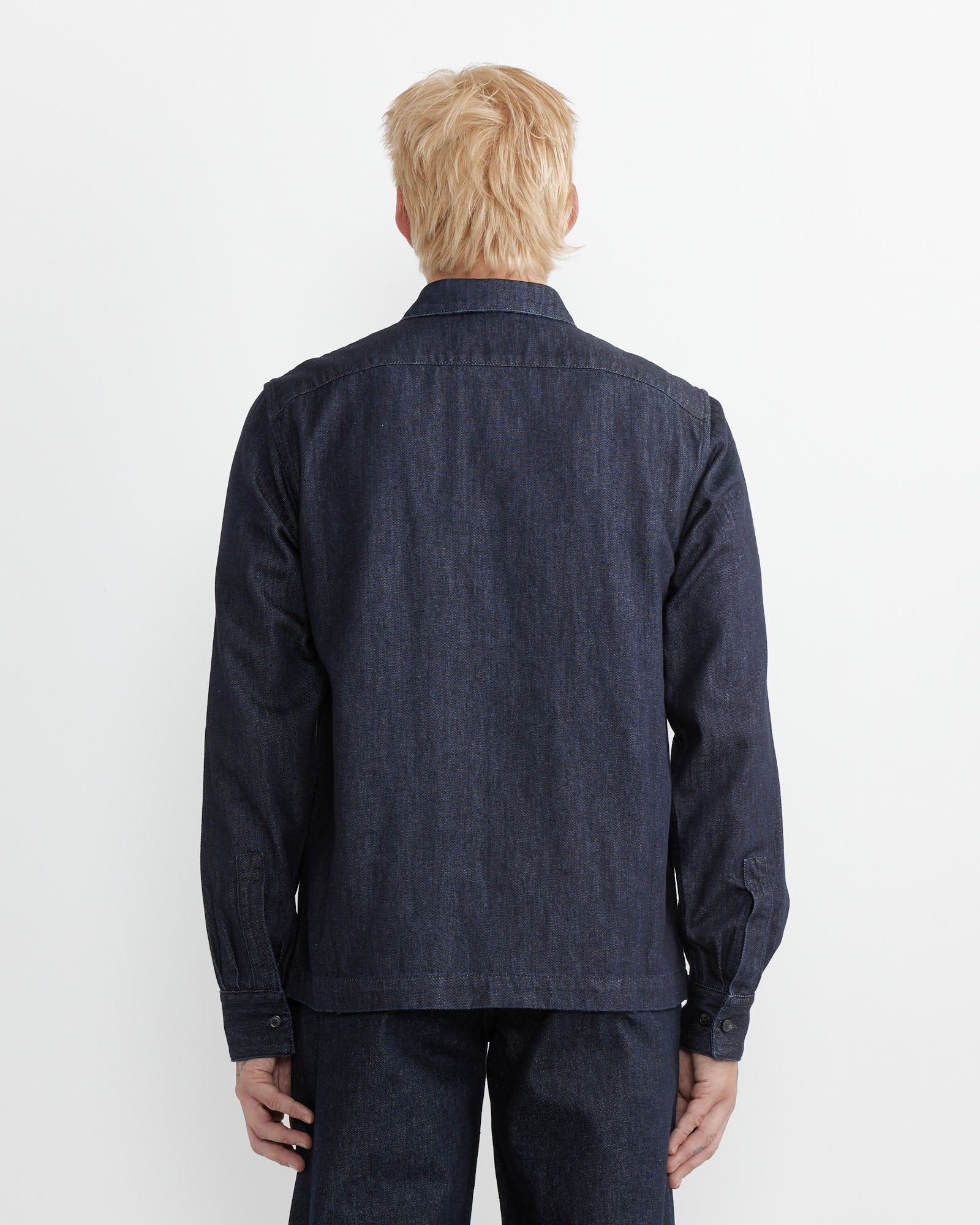 Zip Shirt in Indigo