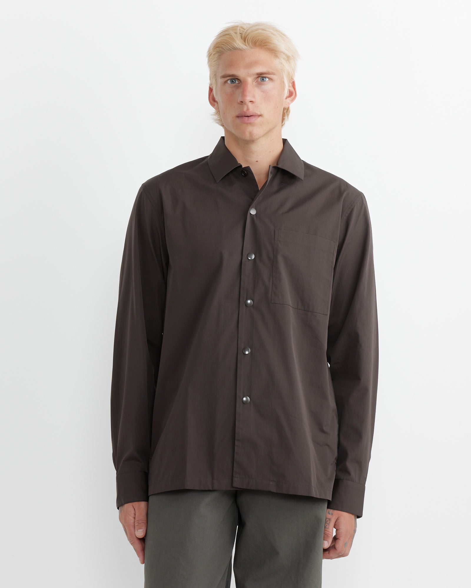 Dries Van Noten Cornish 9244 Shirt Dark Brown - Dark Brown / 48 (265019)