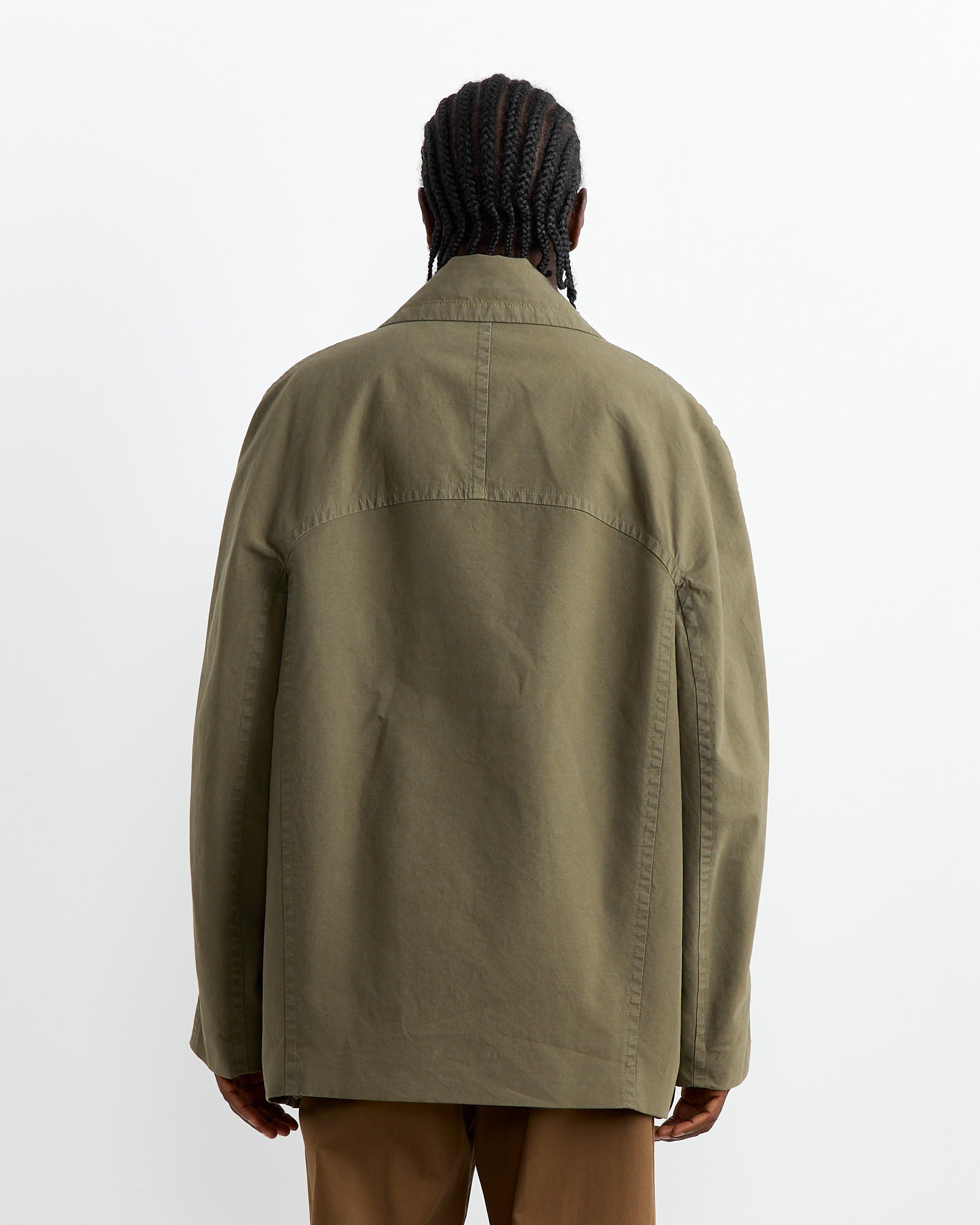 Double Breasted Coat in Khaki