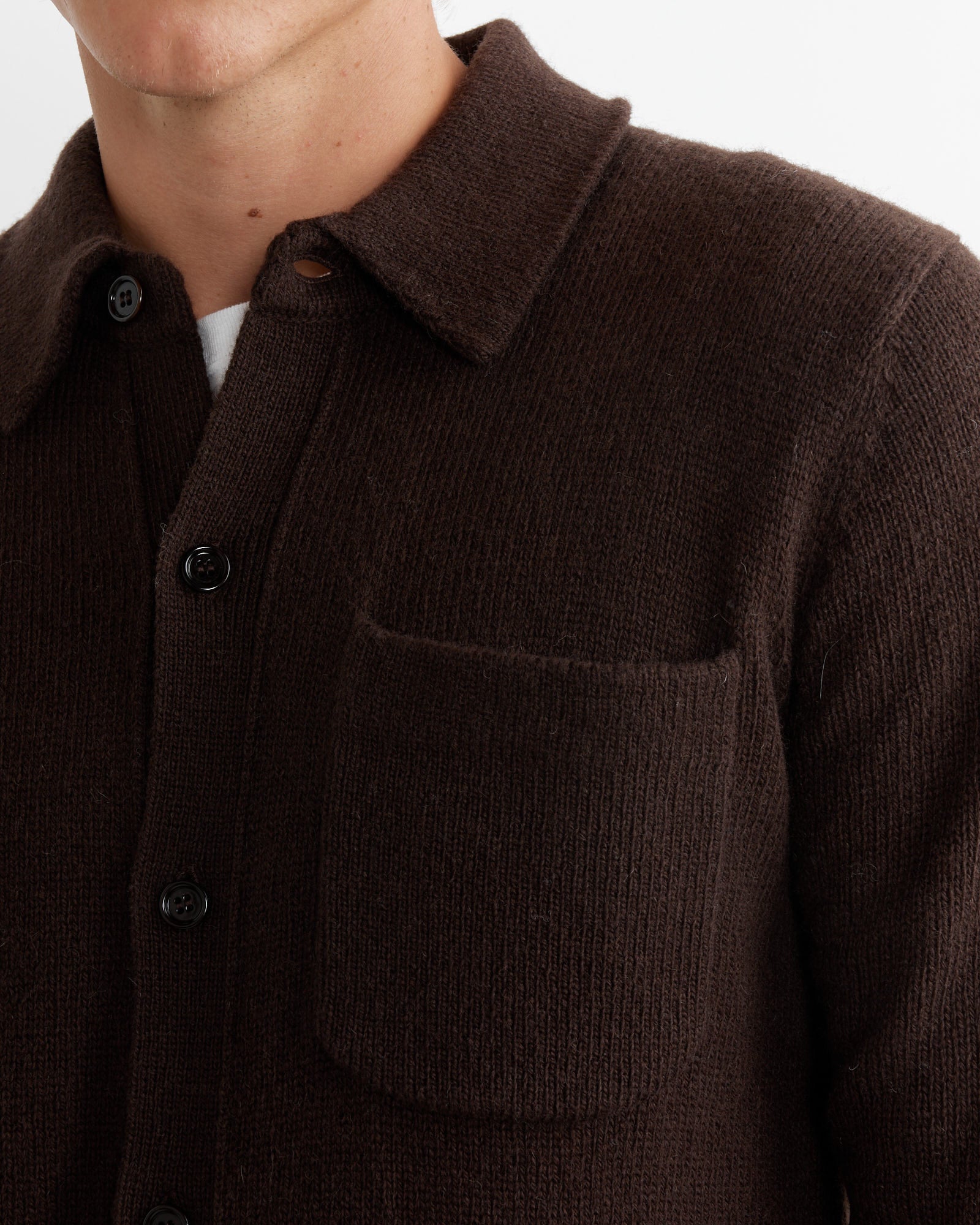 Pocket Shirt in Dark Brown