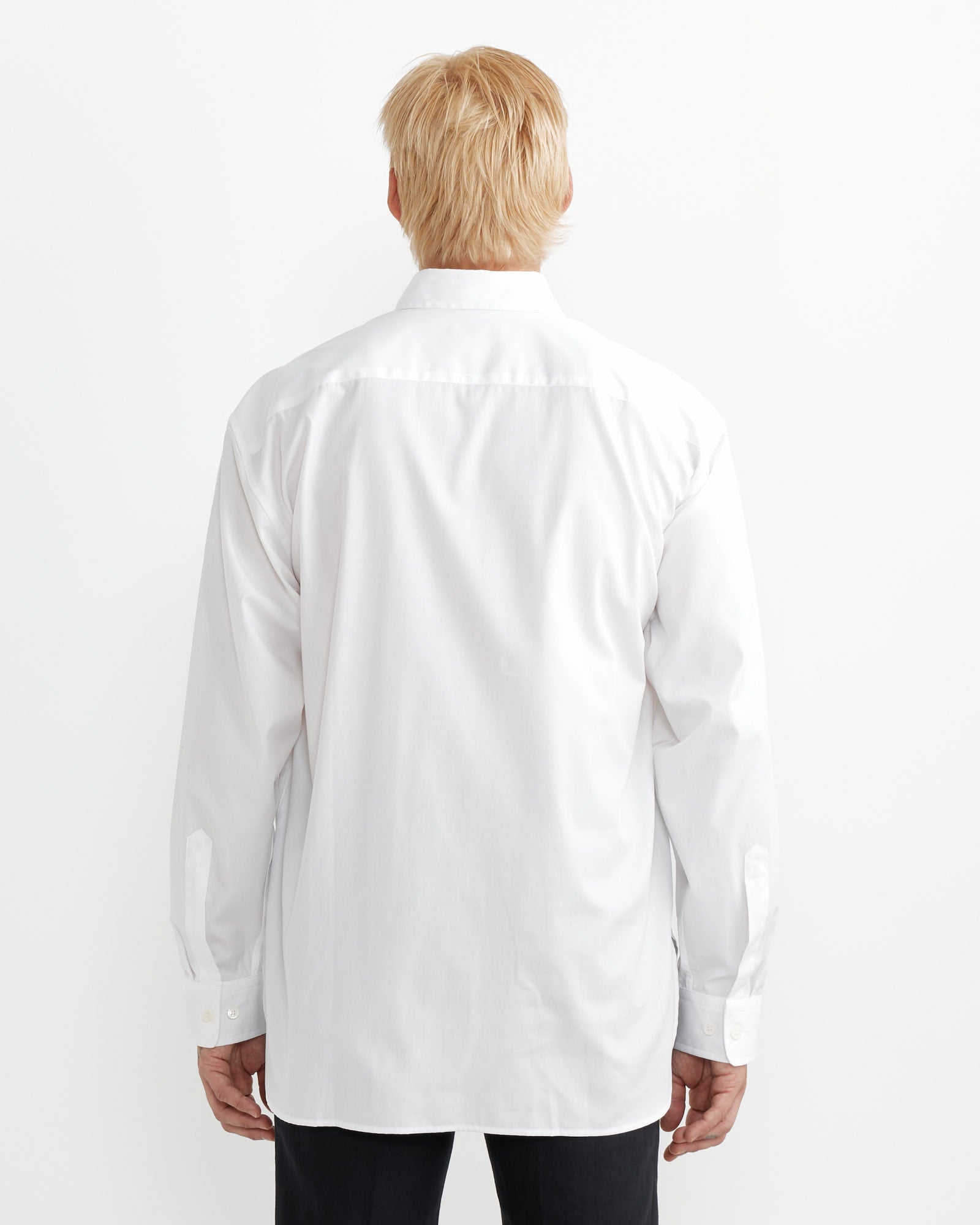 Cotton Button-Down Shirt in White