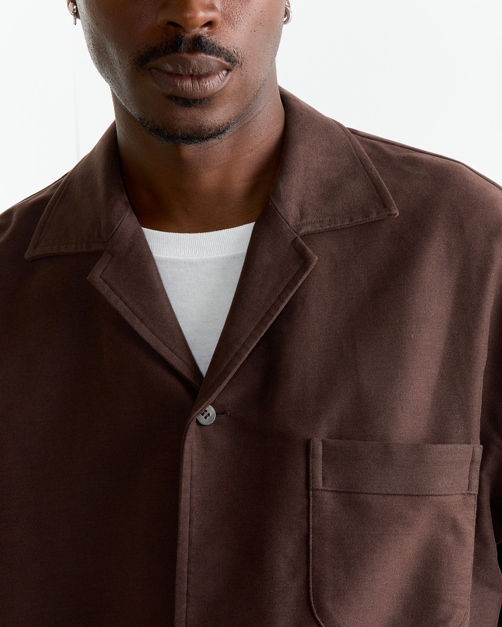 Cale Cotton Silk Moleskin Jacket Brown - Brown / 4 (265390)