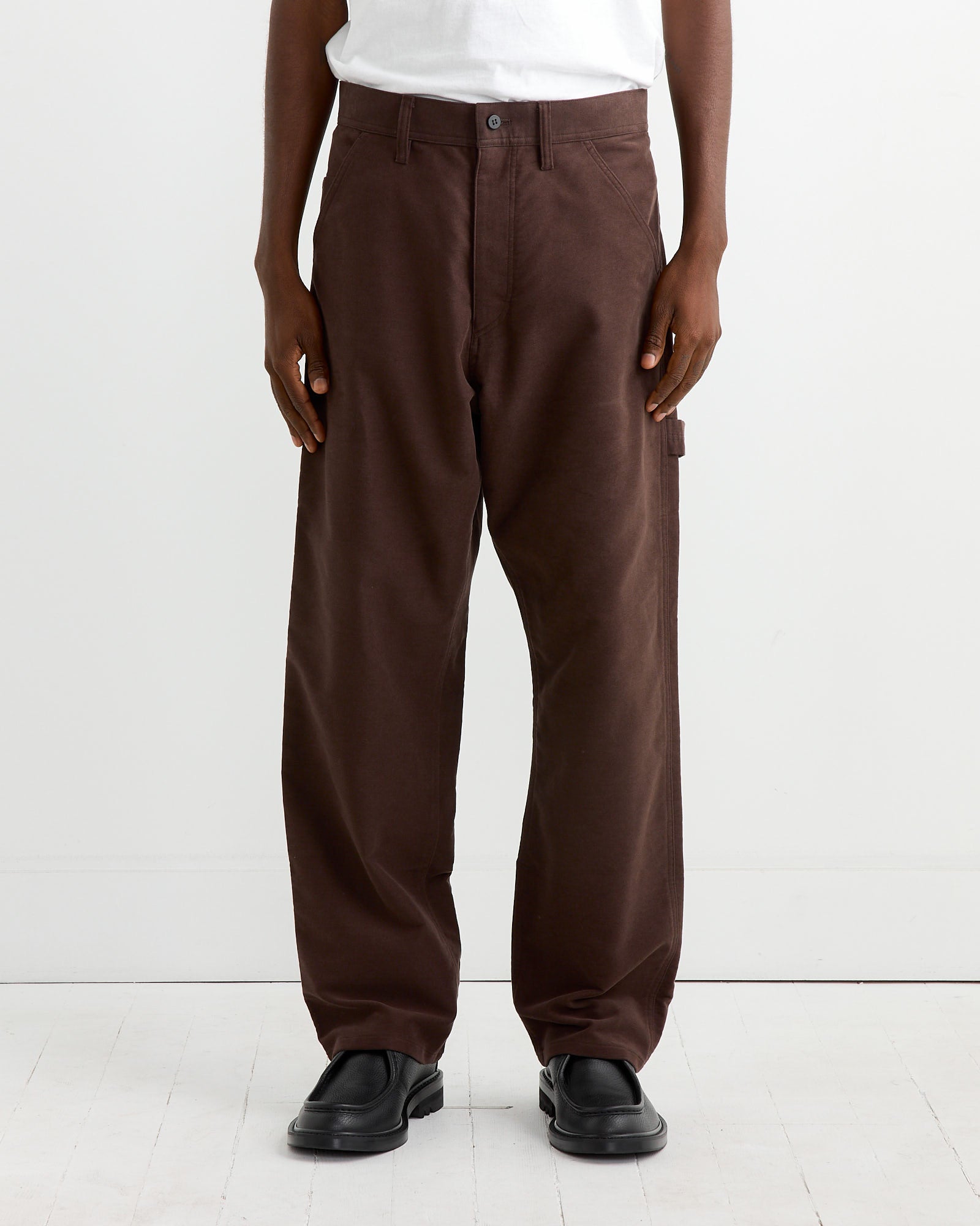 Cale Cotton Silk Moleskin Pant Brown - Brown / 4 (265393)