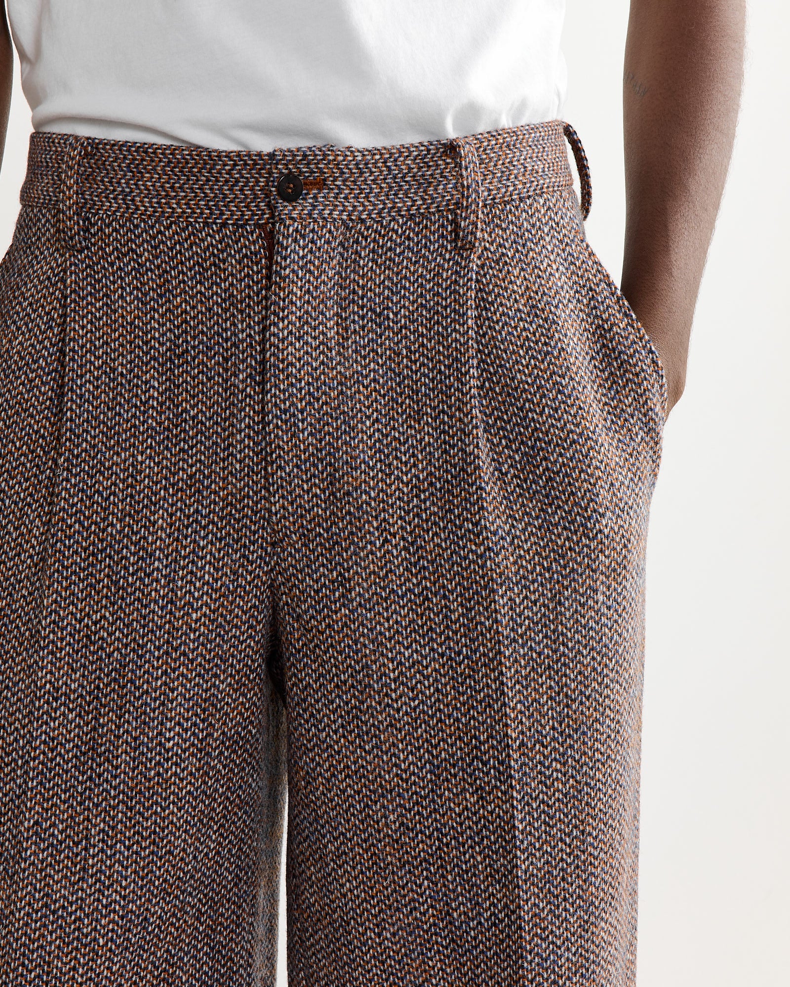 Cale Wool Tweed Pant Orange - Orange / 4 (265405)