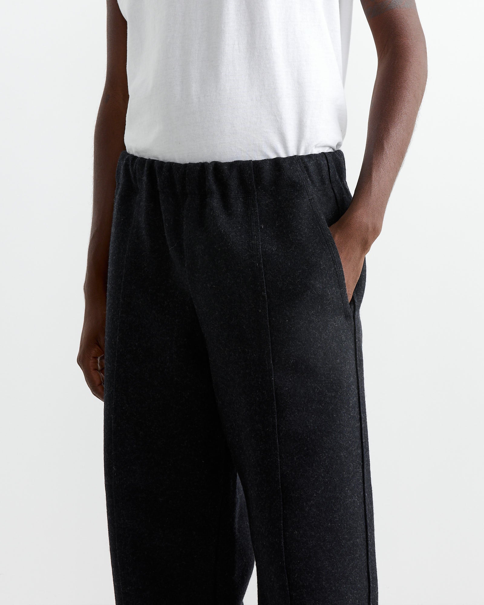 Wool Felt Pant in Grey