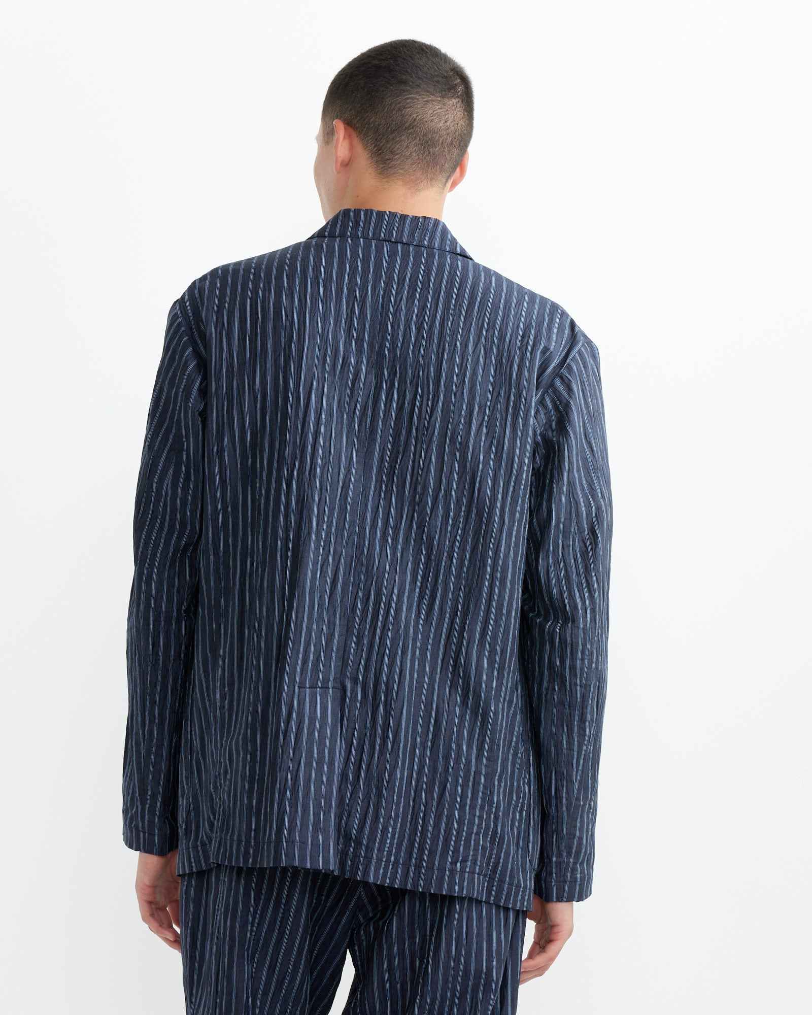 Blazer Crinkle Stripe in Navy