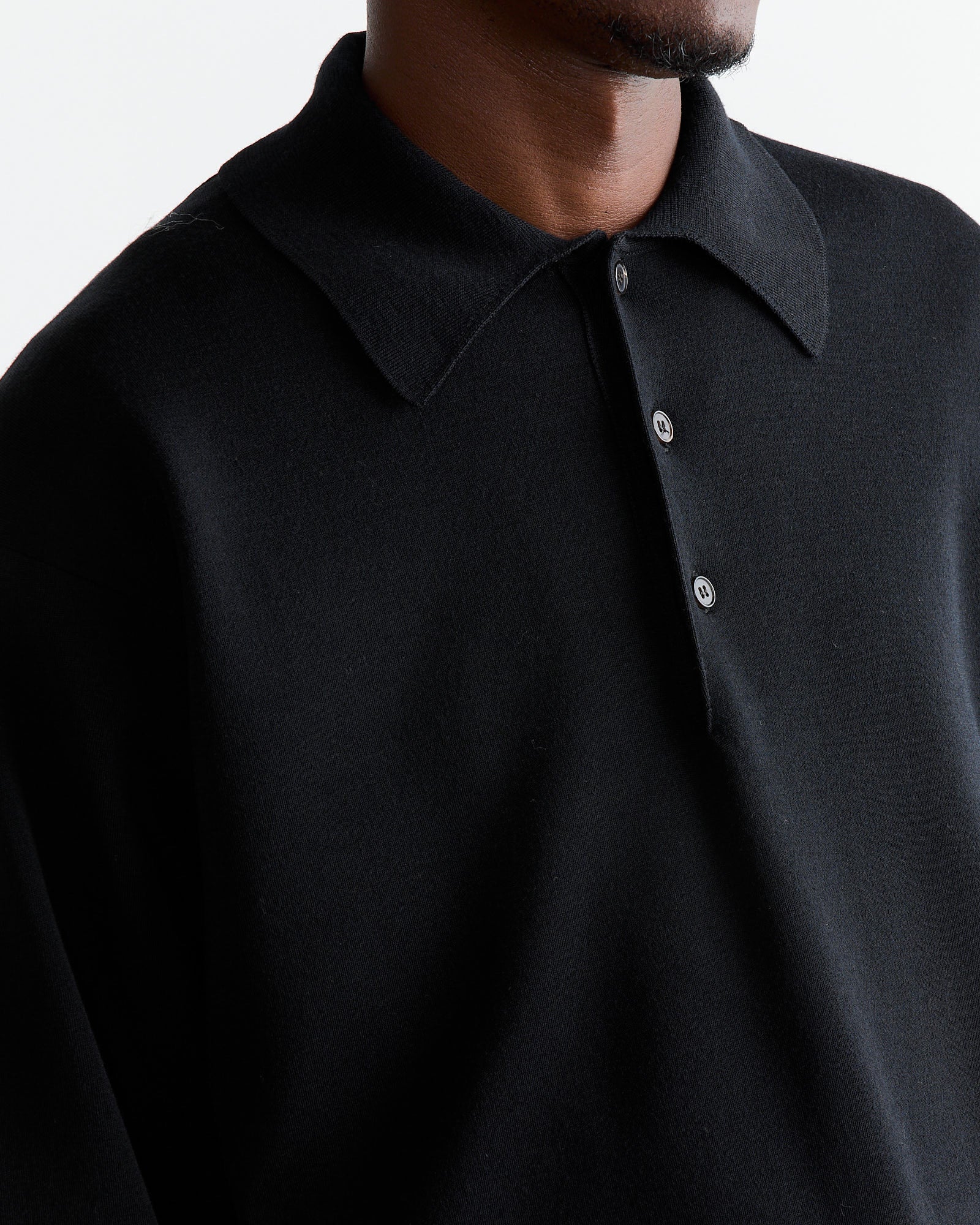 Batoner 32 Gauge Smooth Wool Polo Black - Black / 3 (265545)