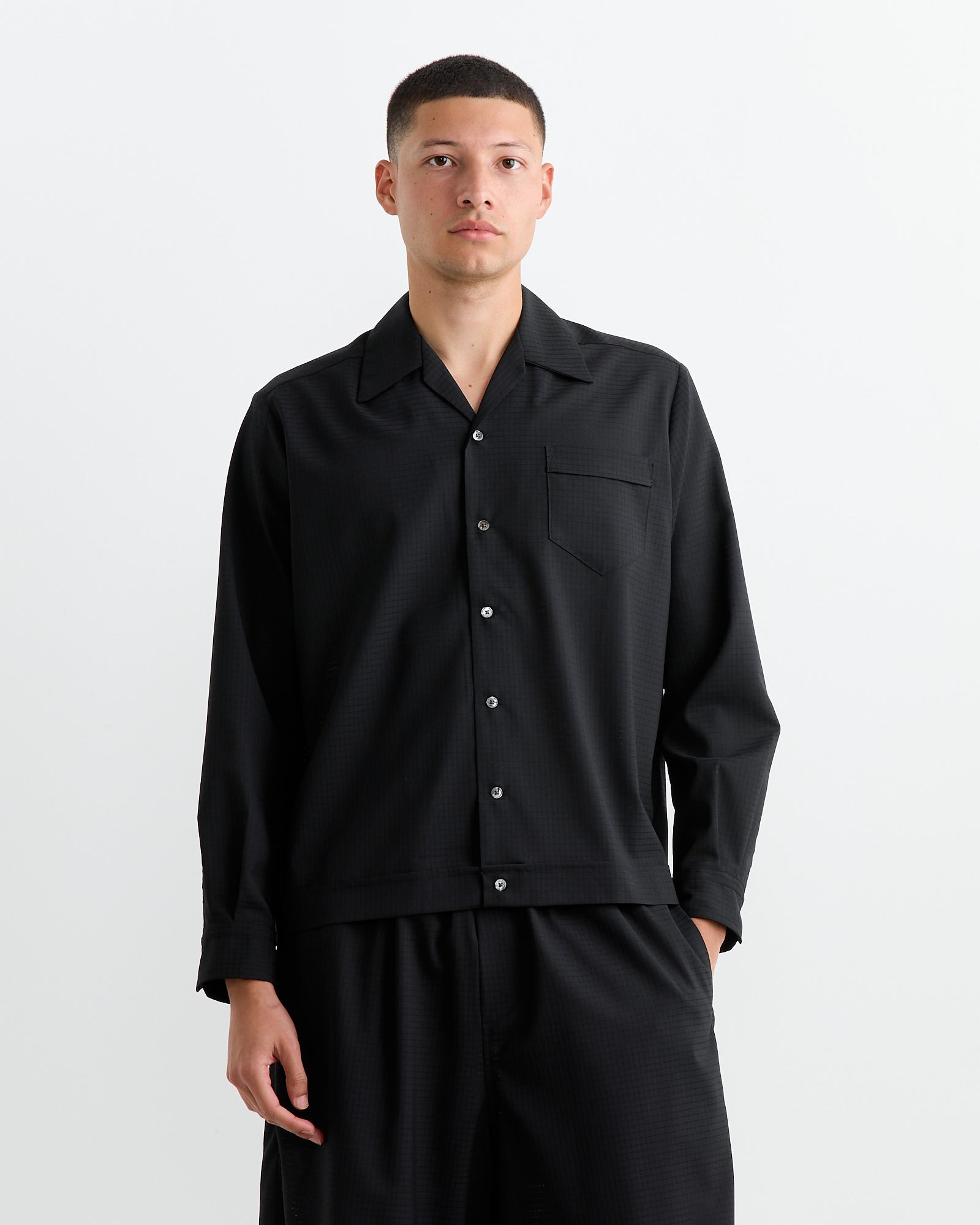 Zach Shirt in Air Mesh Black