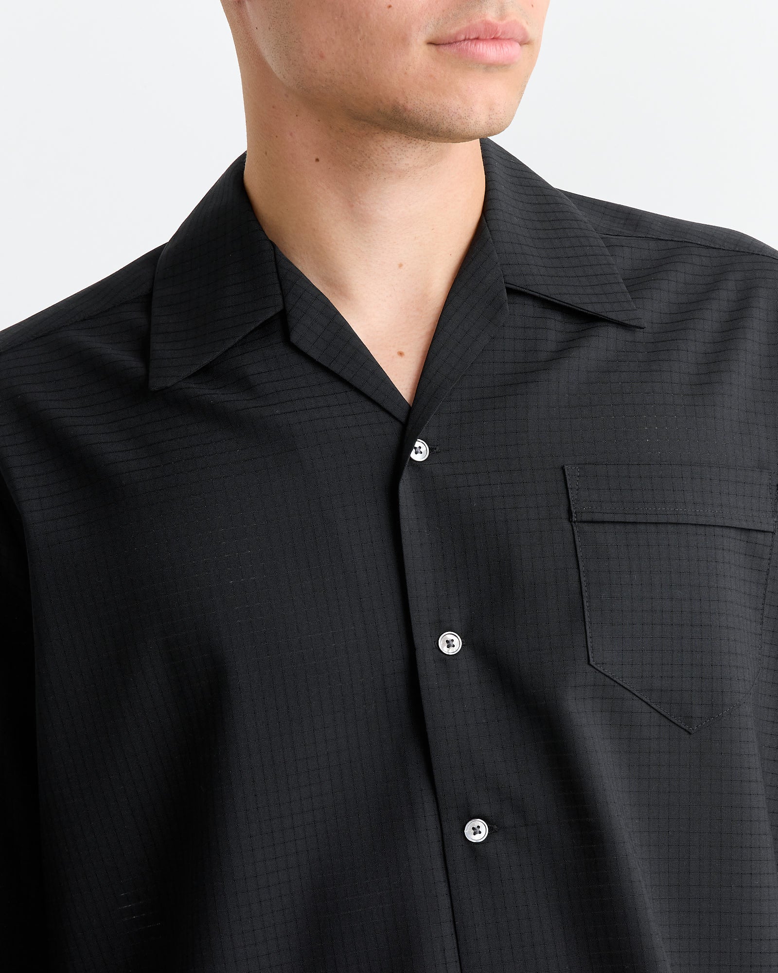 Zach Shirt in Air Mesh Black