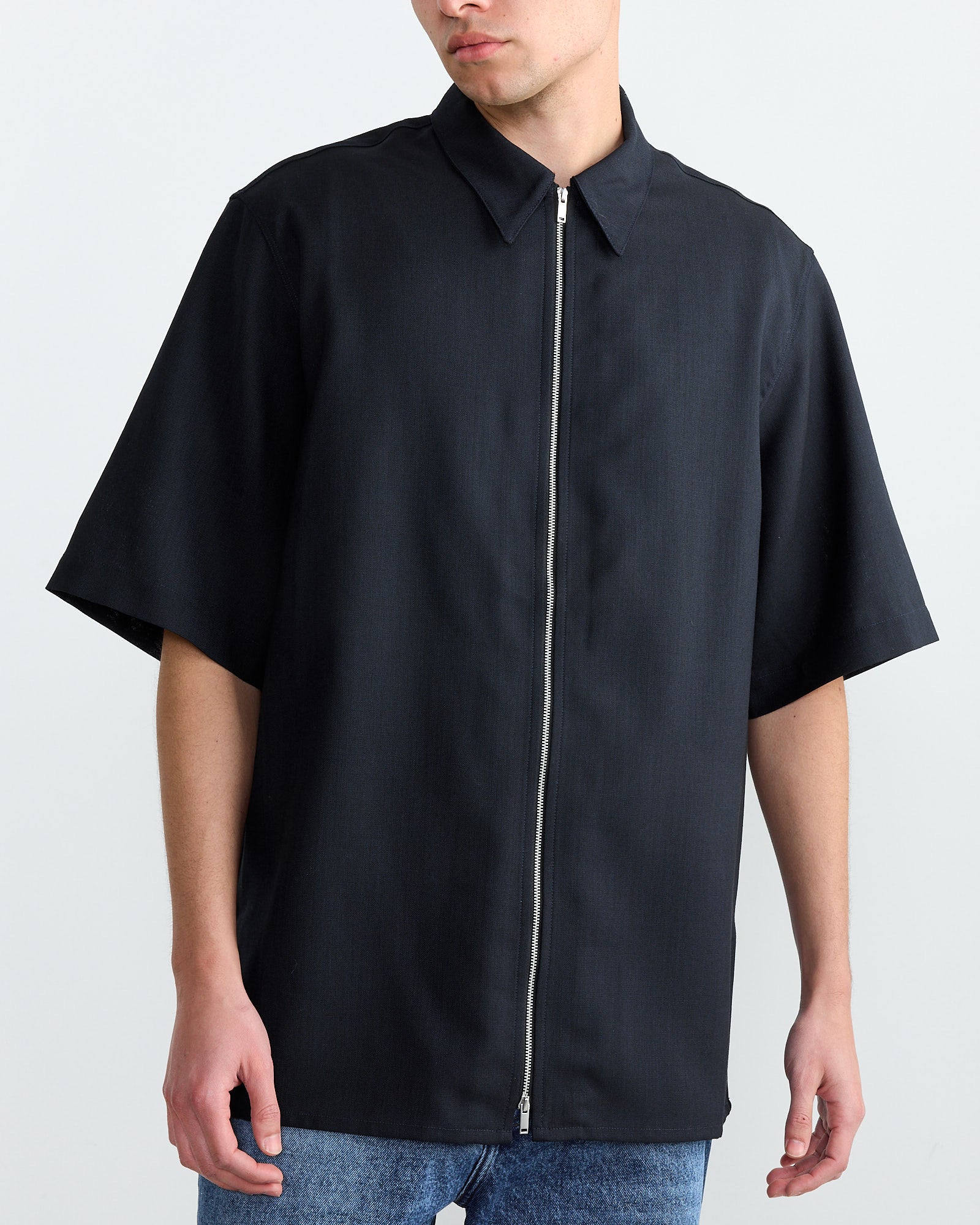 Studio Nicholson Method Shirt Darkest Navy - Darkest Navy / L (266110)