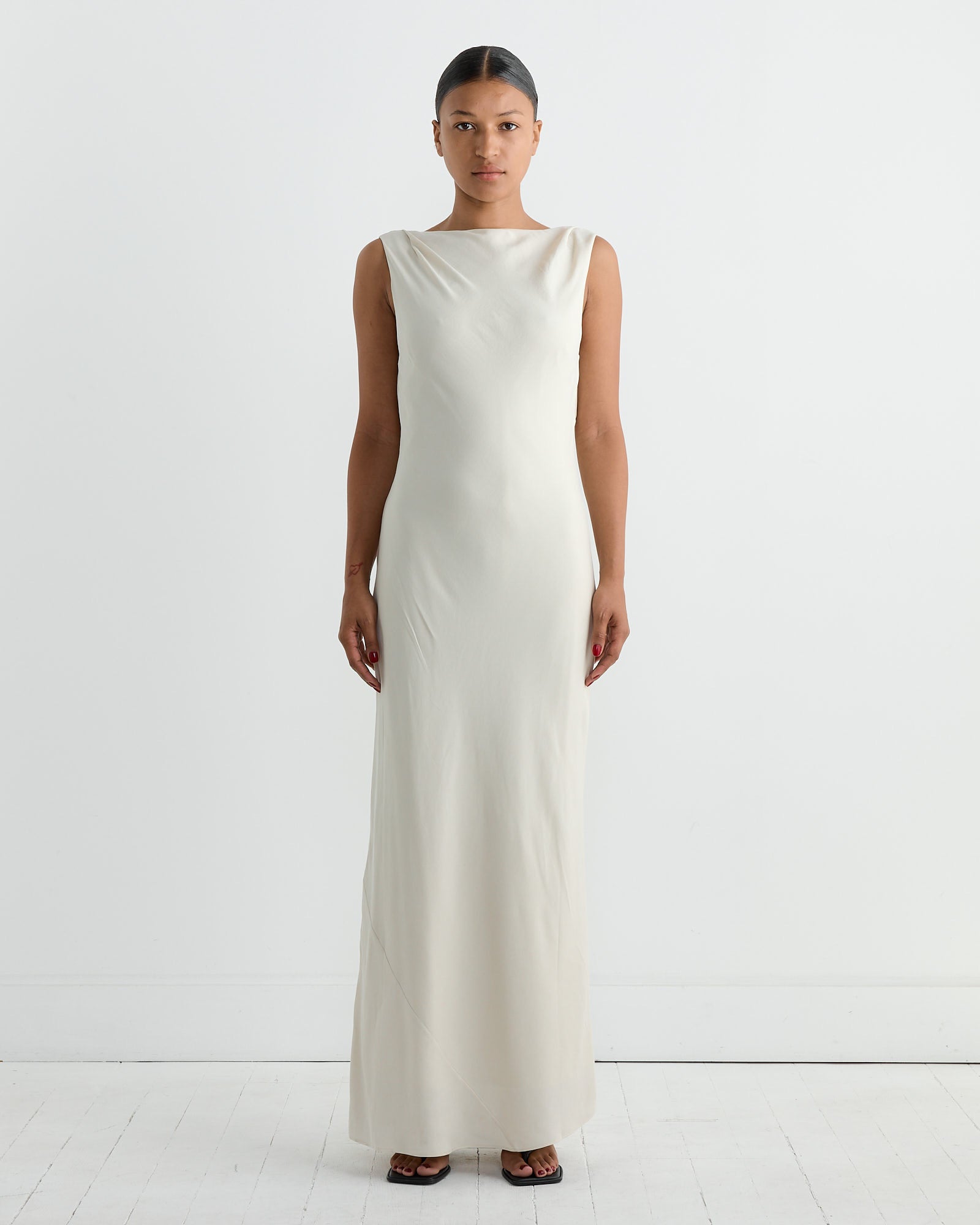 ST. AGNI Draped Cowl Dress Dove - Dove / S (266427)