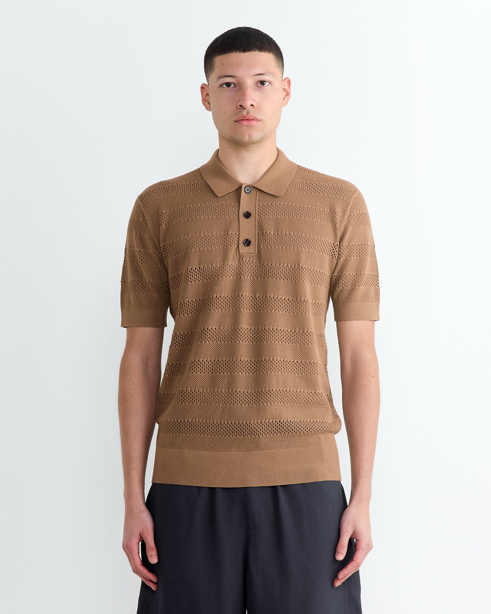 Dries Van Noten Mercy 1701 Polo Camel - Camel / L (267013)