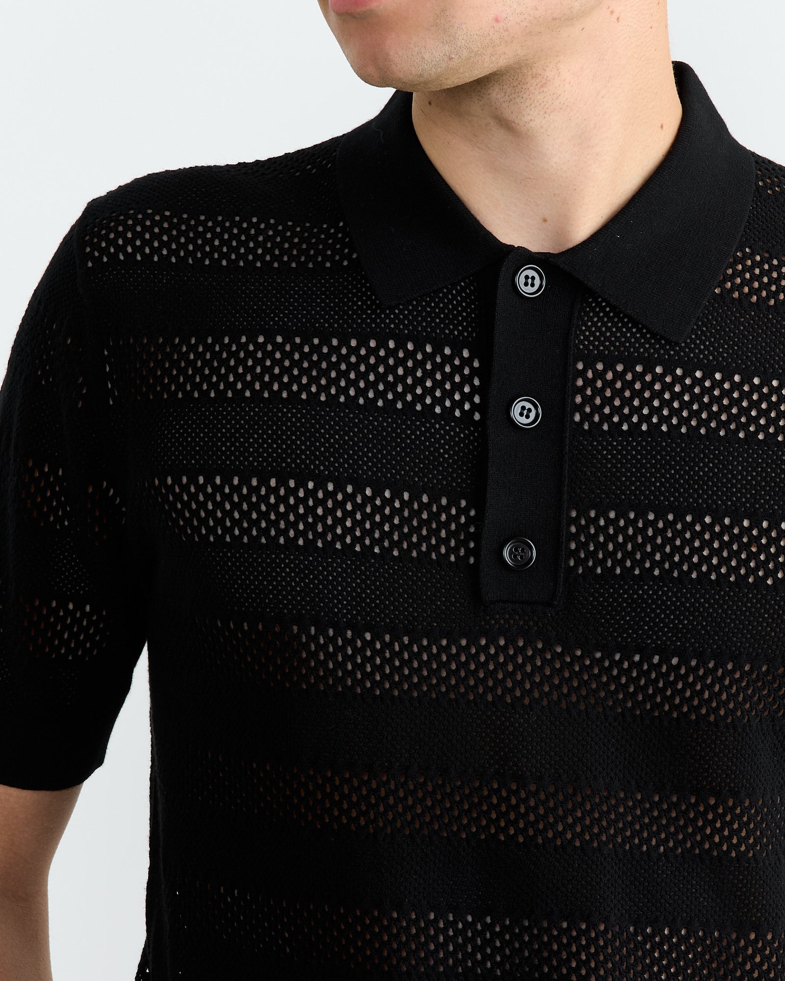 Dries Van Noten Mercy 1701 Polo Black - Black / L (267016)