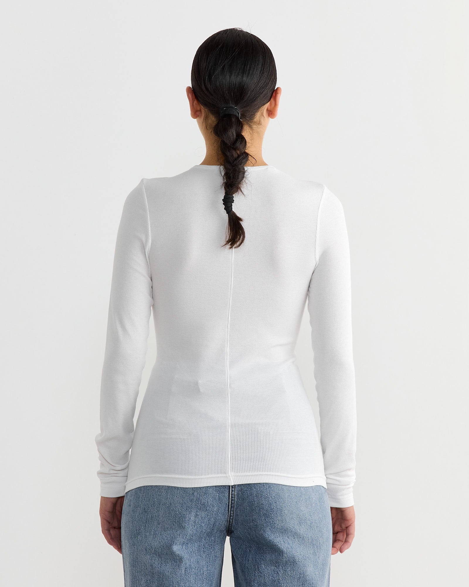 Tibi Circular Ribbed Crewneck Pullover White - White / S (267124)