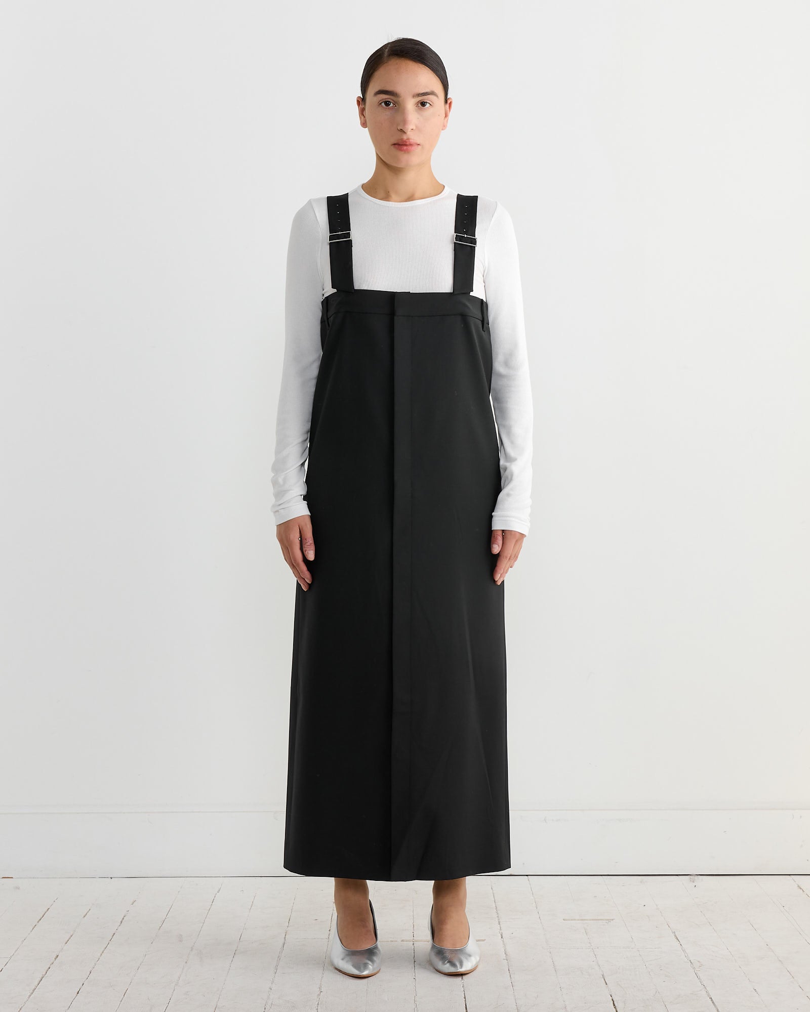 Tibi Tropical Wool Convertible Overall Skirt Black - Black / 2 (267151)