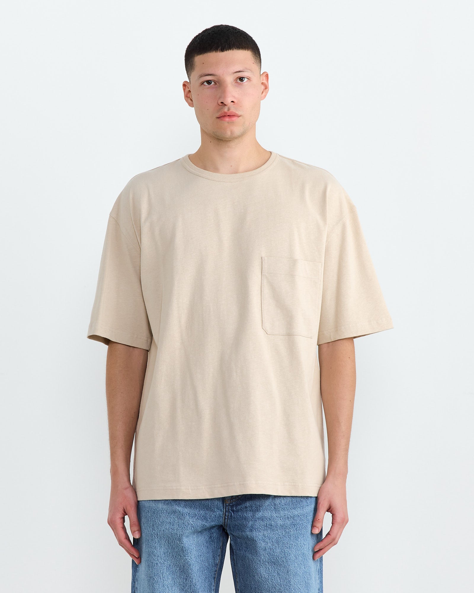 Lemaire Boxy S/S T-Shirt Warm Beige - Warm Beige / M (267270)