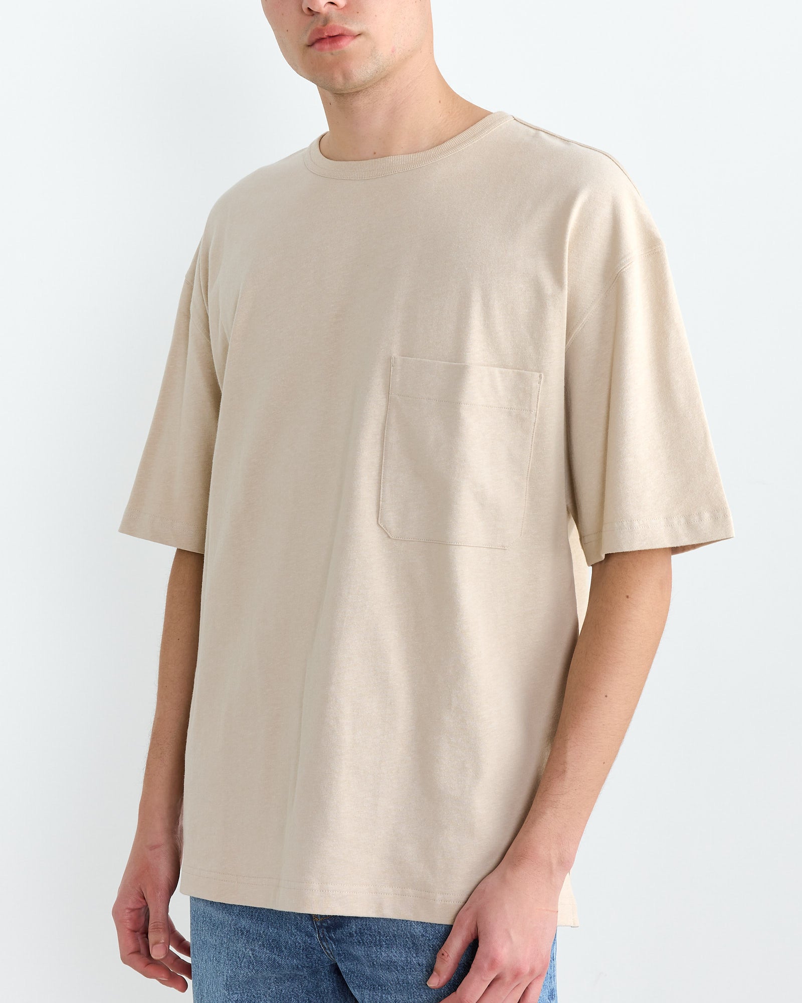 Lemaire Boxy S/S T-Shirt Warm Beige - Warm Beige / M (267270)