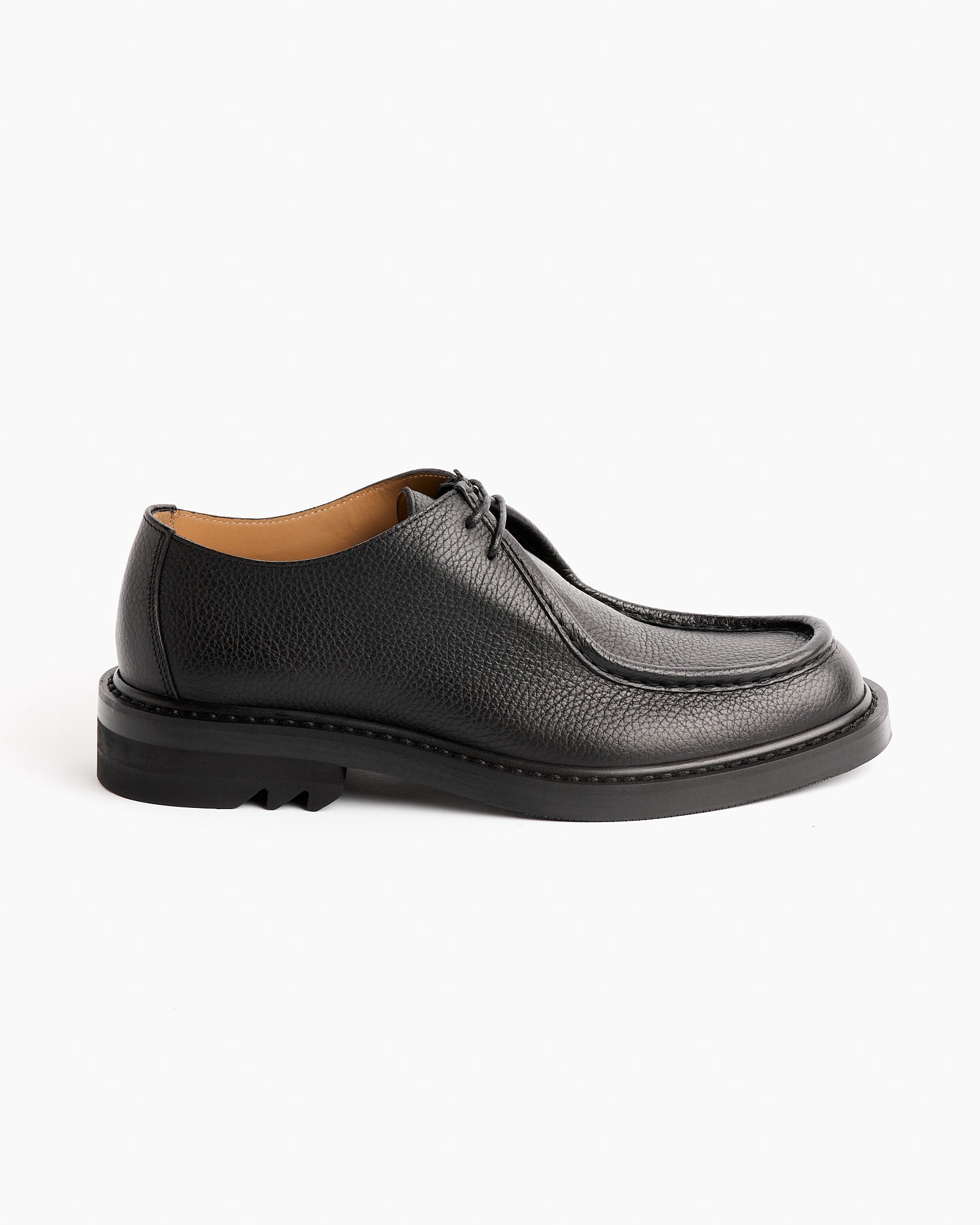 Leather Derby Shoes in Black