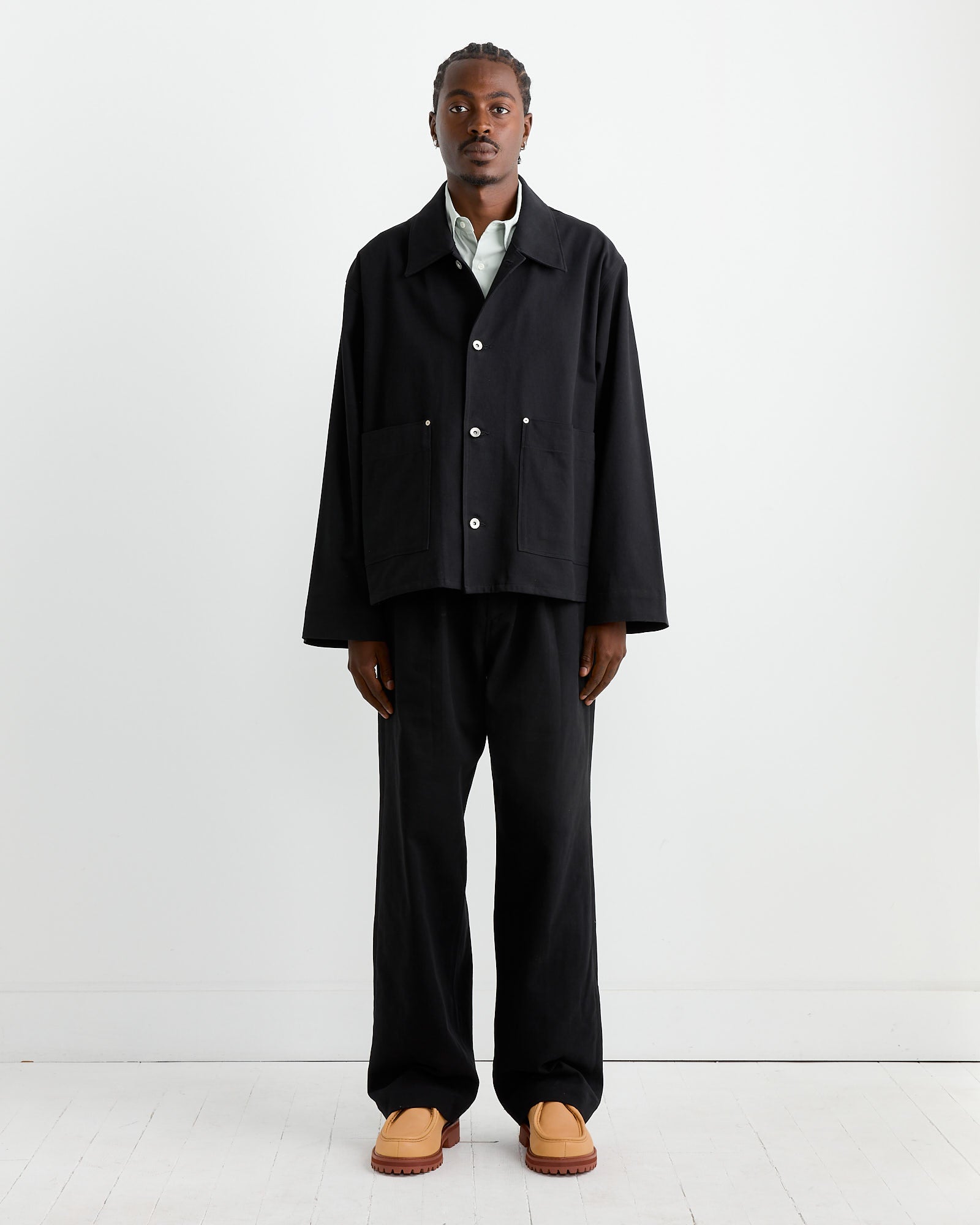 Kogai Pant in 11oz Overdyed Twill Black