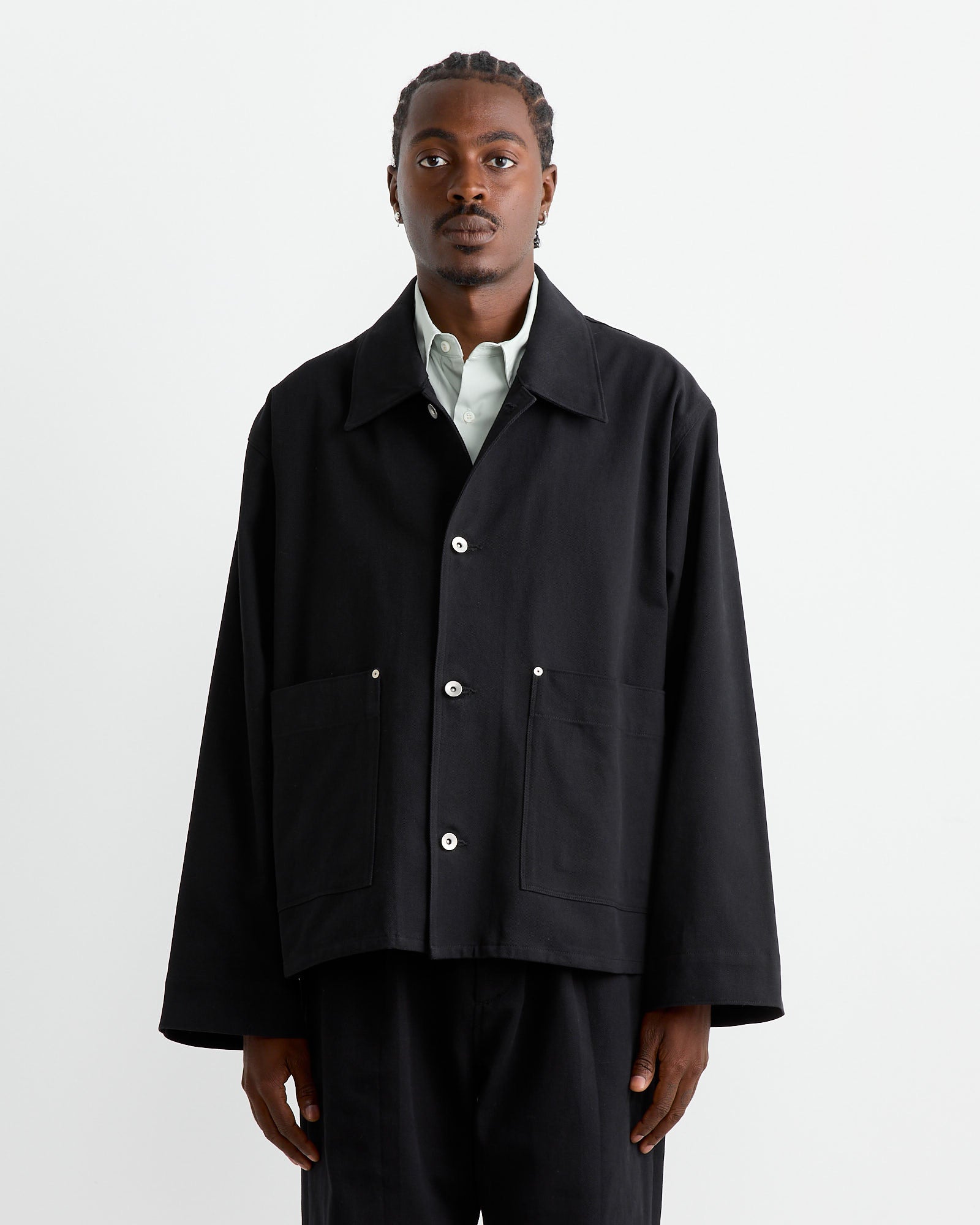 SMOCK Totem Jacket 11oz Overdyed Twill Black - 11oz Overdyed Twill Black / L (267397)