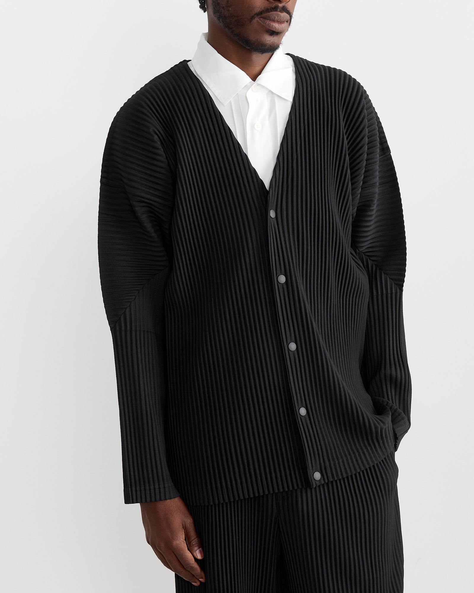 Issey Miyake Homme Plisse JL541 Basics Cardigan Black - Black / 4 (267599)