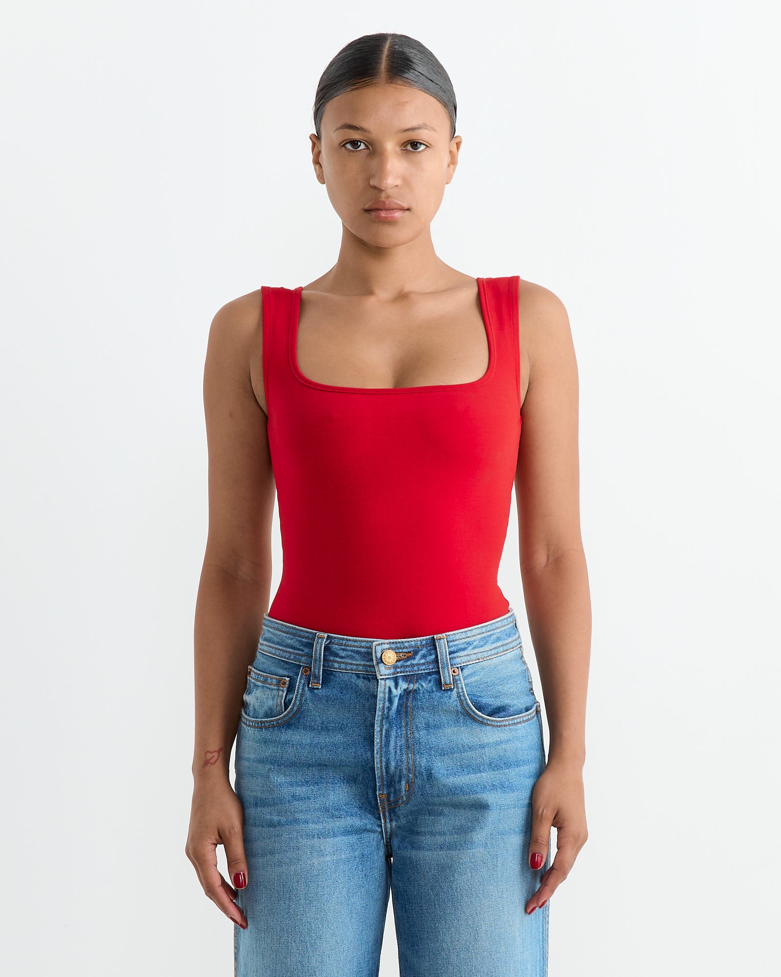 Nur Bodysuit in Red