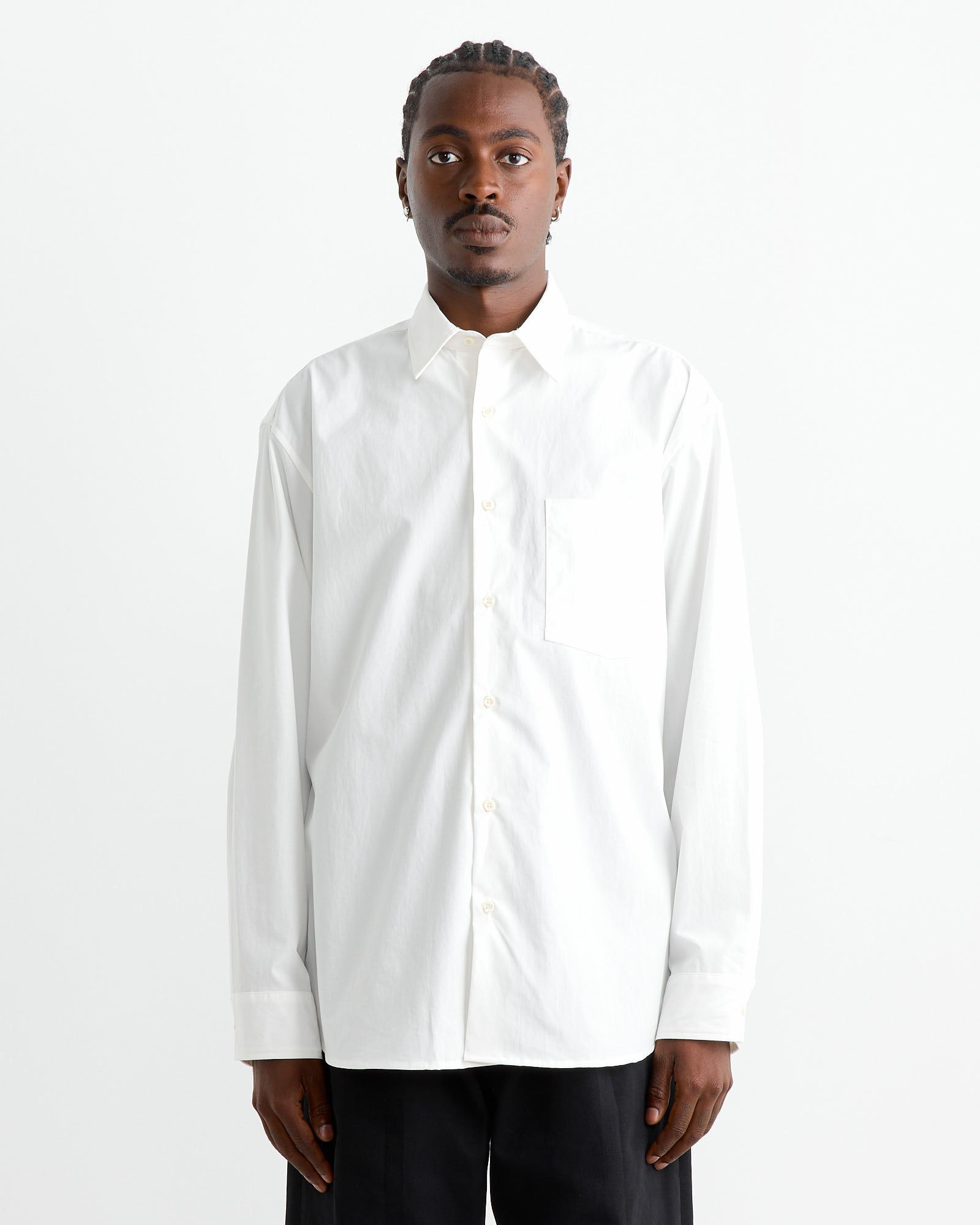 SMOCK Routine Shirt Organic Poplin White - Organic Poplin White / M (267688)