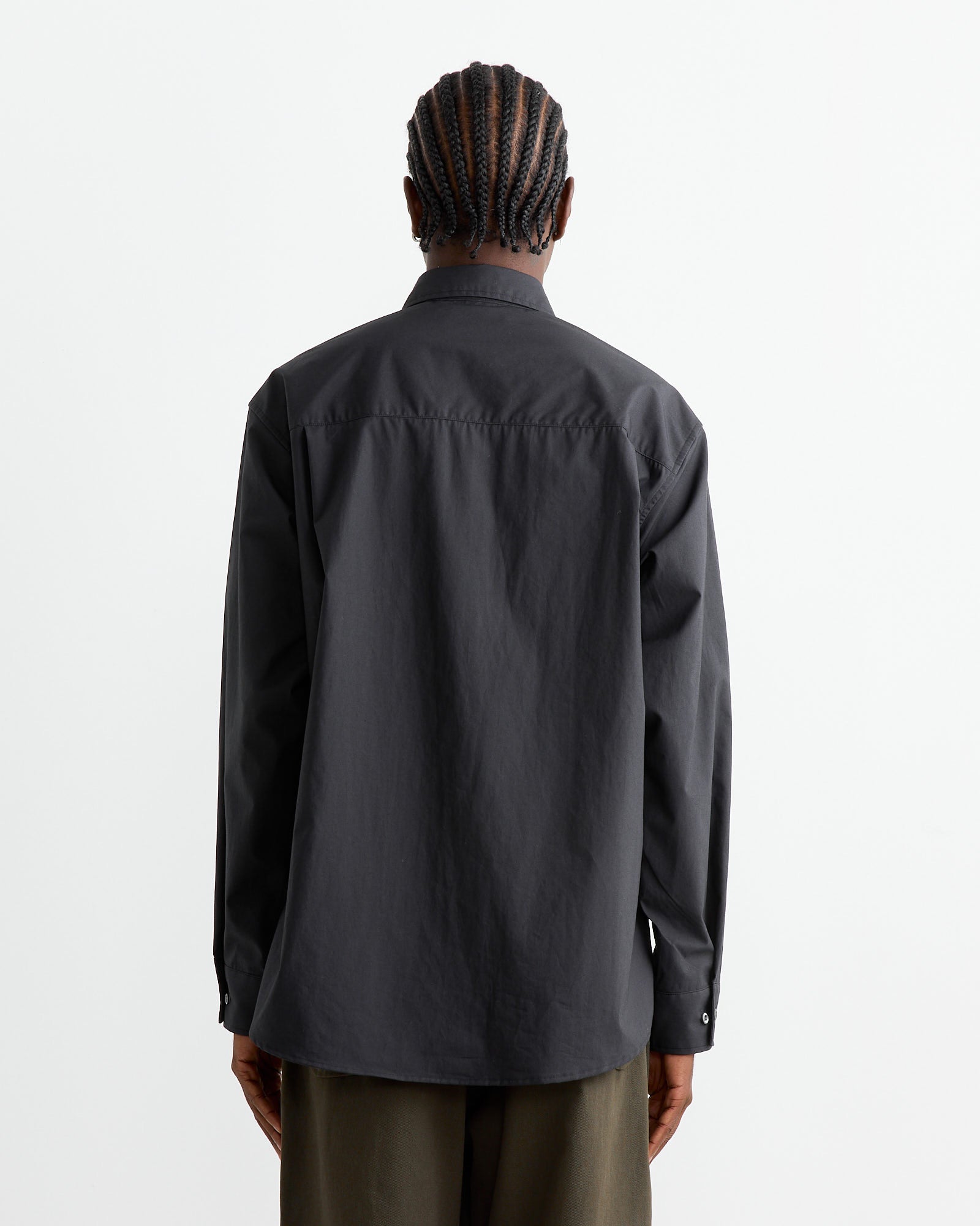 SMOCK Routine Shirt Organic Poplin Black - Organic Poplin Black / M (267693)