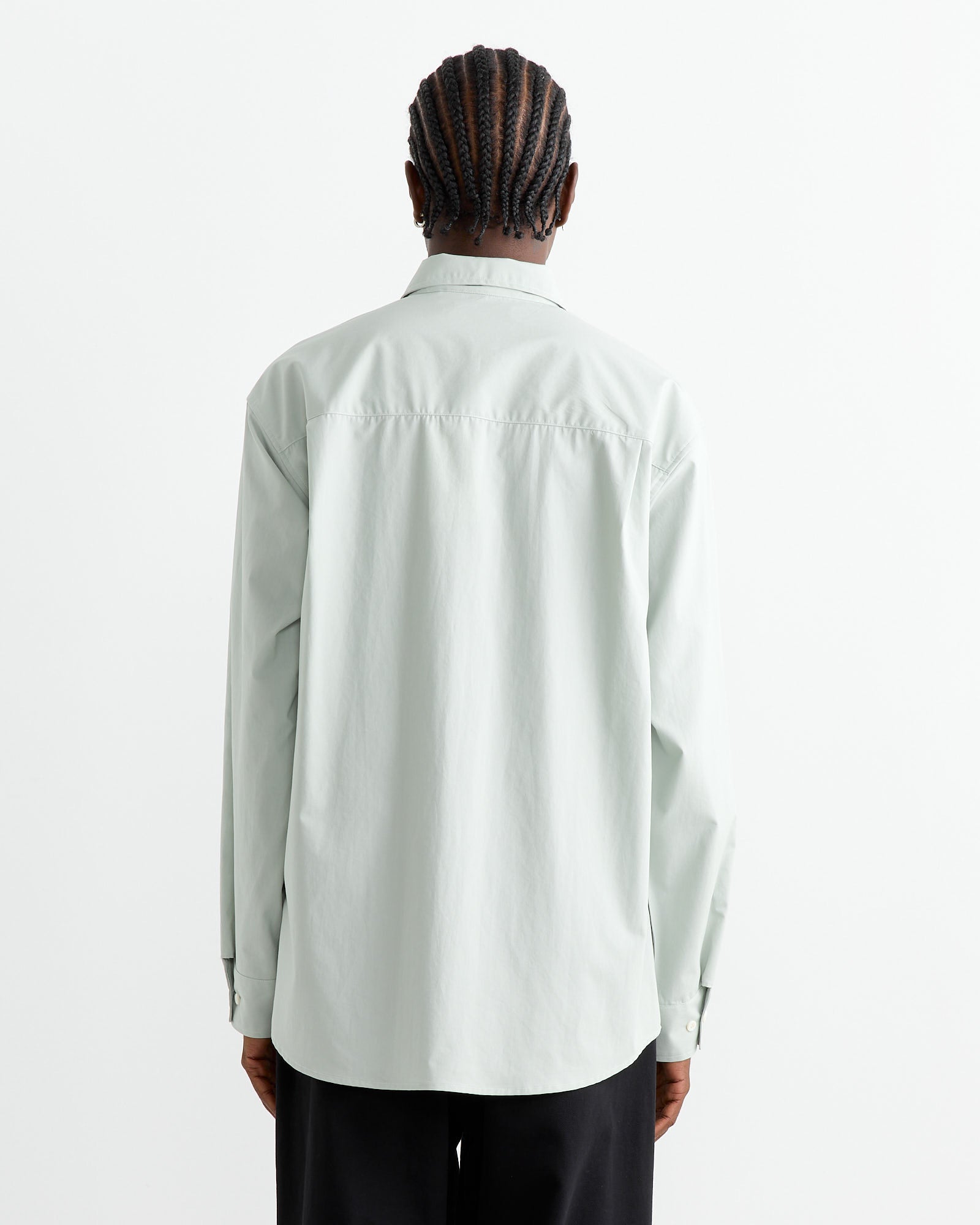 Routine Shirt in Organic Poplin Ice Green