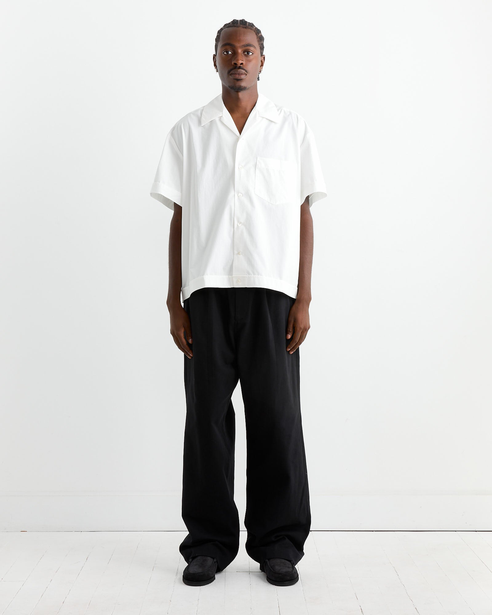 SMOCK Bongo Shirt Organic Poplin White - Organic Poplin White / L (267709)