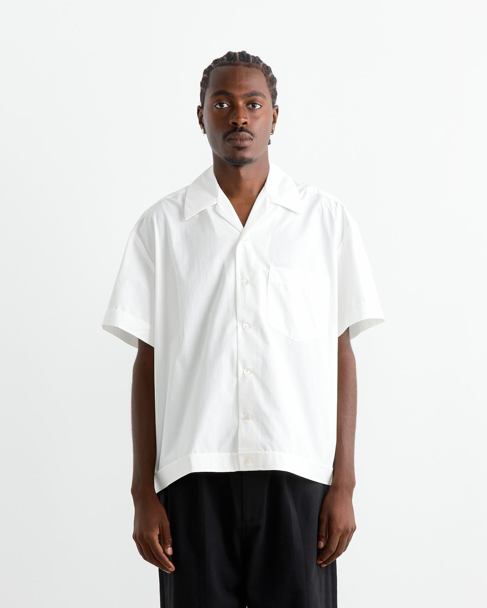 Bongo Shirt in Organic Poplin White