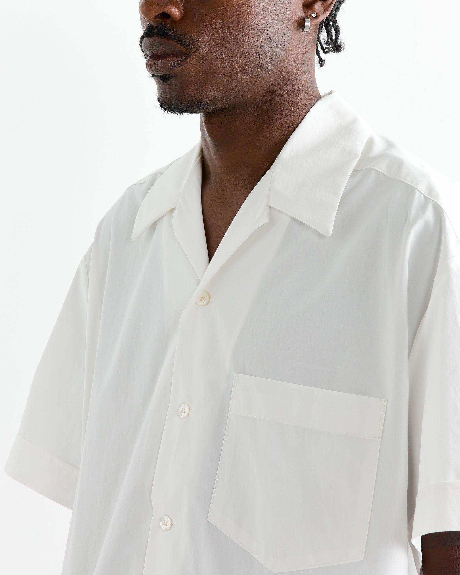 SMOCK Bongo Shirt Organic Poplin White - Organic Poplin White / L (267709)