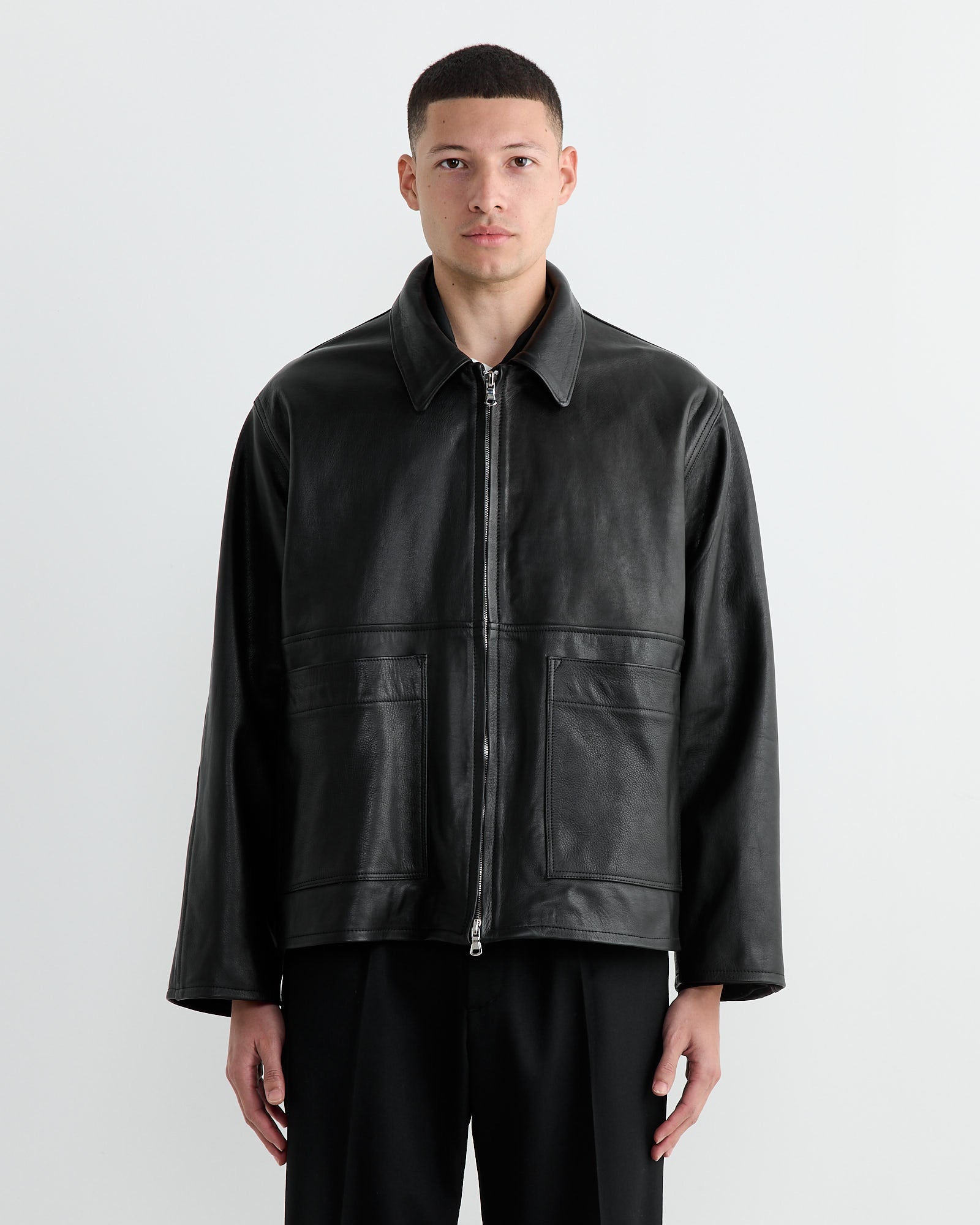 SMOCK Totem Leather Jacket Black - Black / L (268819)