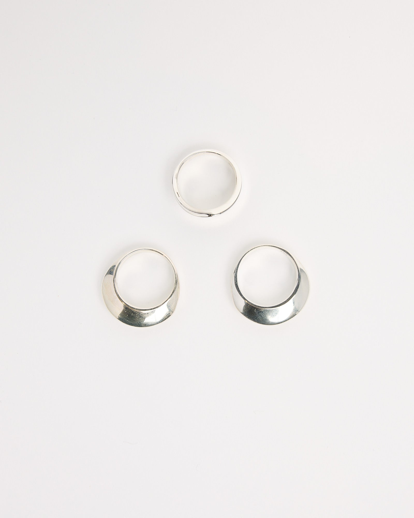 Disc & Dimple Ring Set in Sterling Silver - Sterling Silver / 6 (269492)